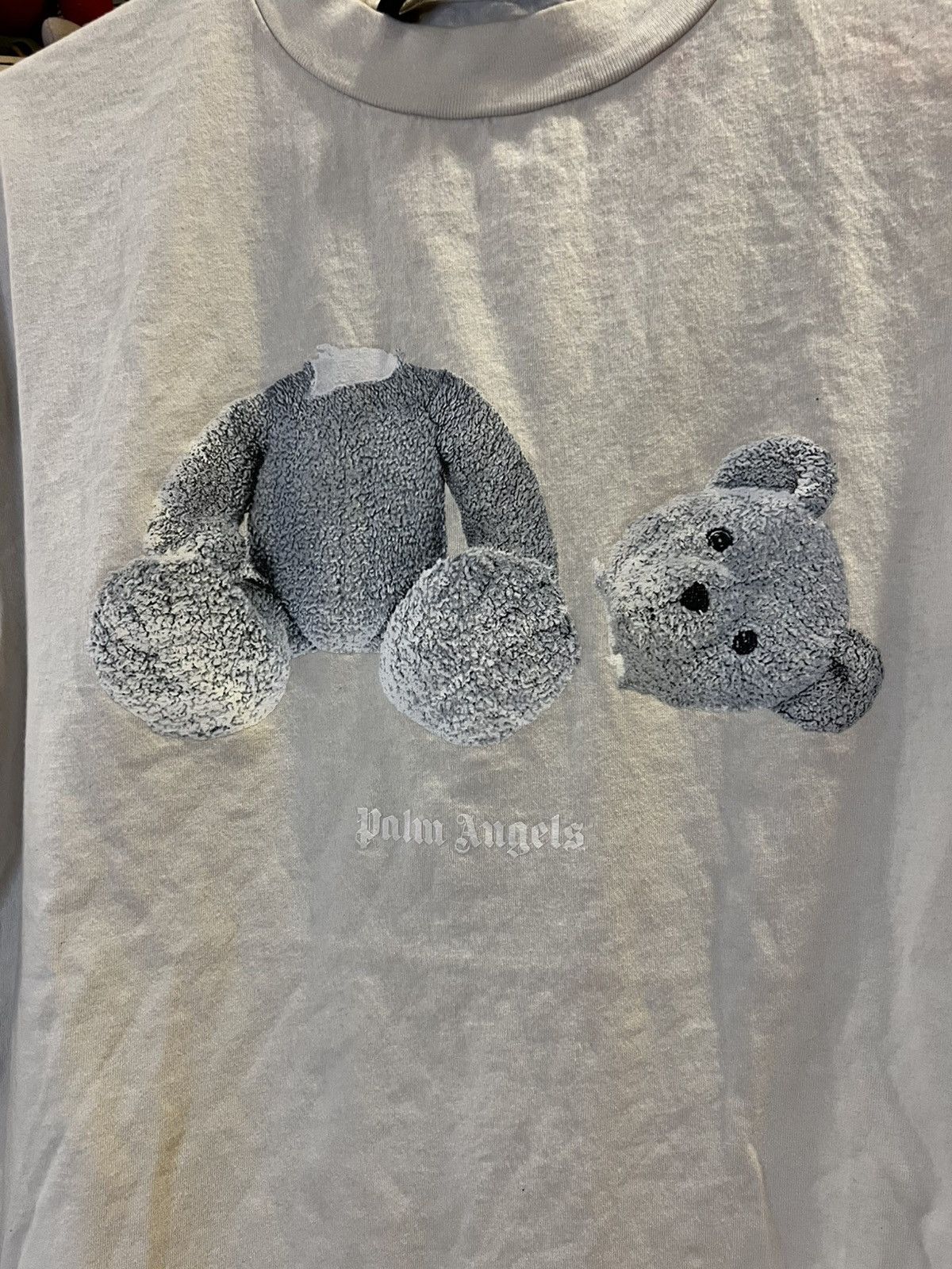 Palm Angels Palm Angels Cream Tee w/ Ice Teddy Bear $450 Retail Size US M / EU 48-50 / 2 - 2 Thumbnail