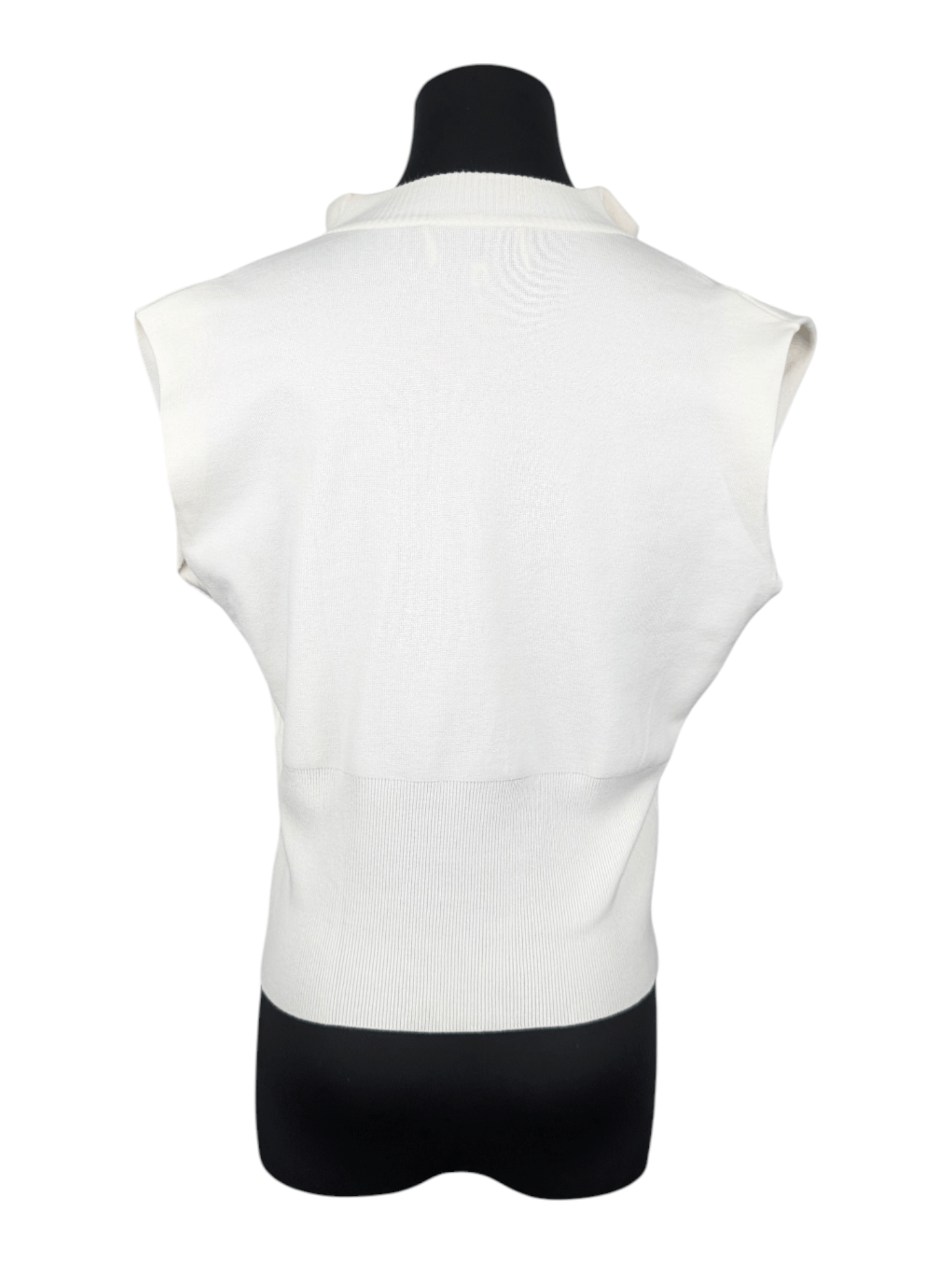 3.1 Phillip Lim 3.1 Philip Lim Cream Sleeveless Top With Dropping Neck Line Size XS / US 0-2 / IT 36-38 - 2 Thumbnail