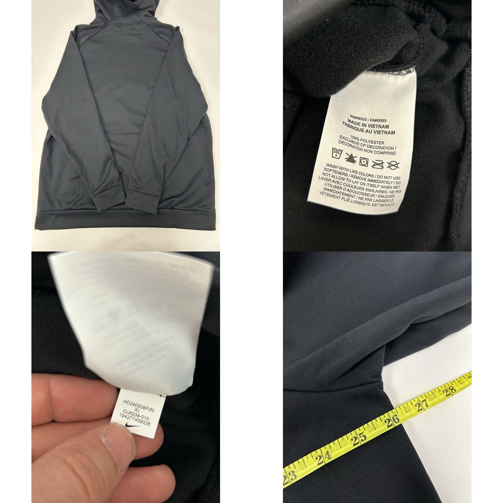 Nike Nike Therma Fit Swoosh Pullover Zip Pocket Black Hoodie CU6238-010 Mens XLARGE Size US XL / EU 56 / 4 - 9 Thumbnail