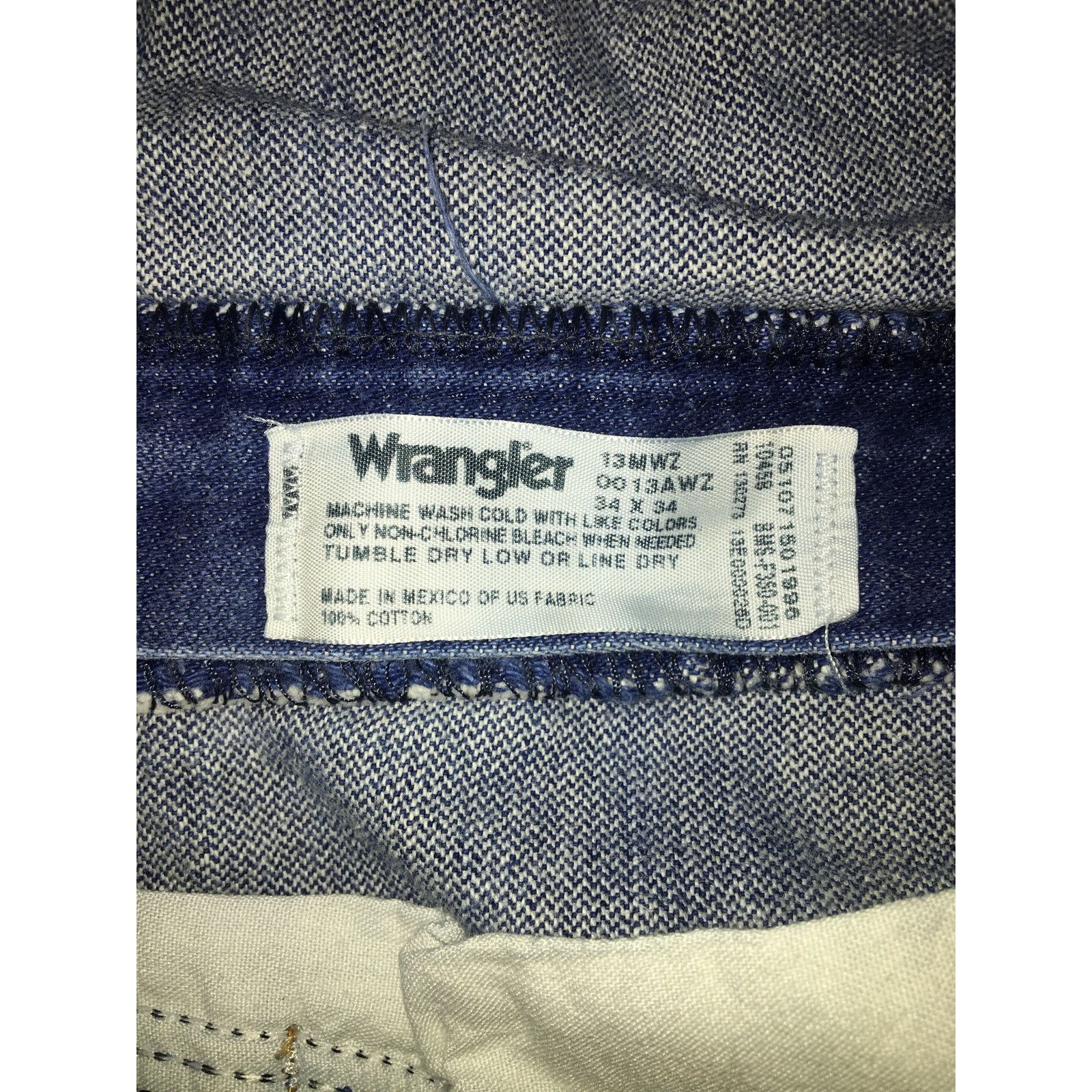 Wrangler Wrangler 13 MWZ 34x34 Cowboy Cut Jeans Missing Button Size US 34 / EU 50 - 4 Thumbnail