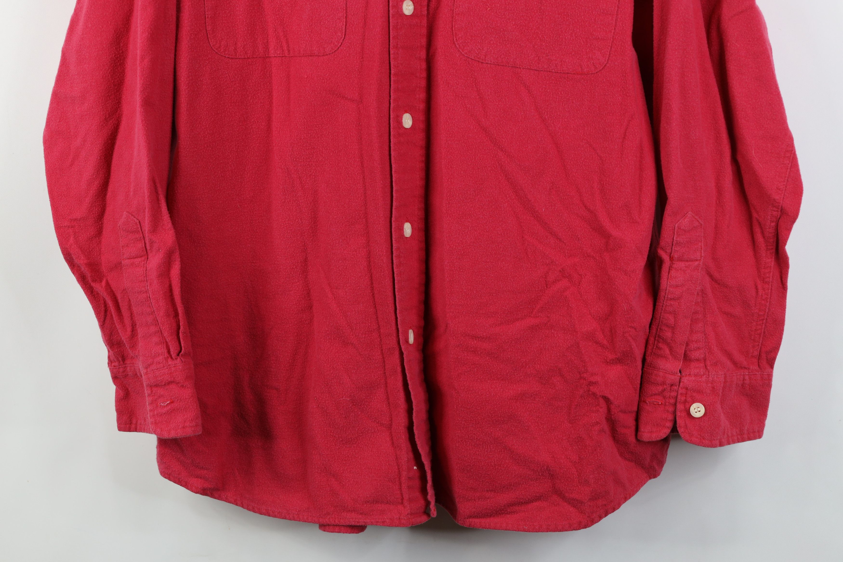 Vintage Vintage 90s Streetwear Cloth Collared Button Shirt Red Size US L / EU 52-54 / 3 - 3 Thumbnail