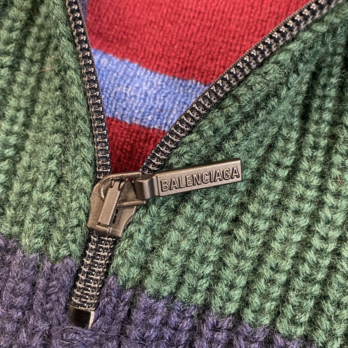 Balenciaga Balenciaga Brand New Striped Knit Fleece Size US M / EU 48-50 / 2 - 4 Thumbnail