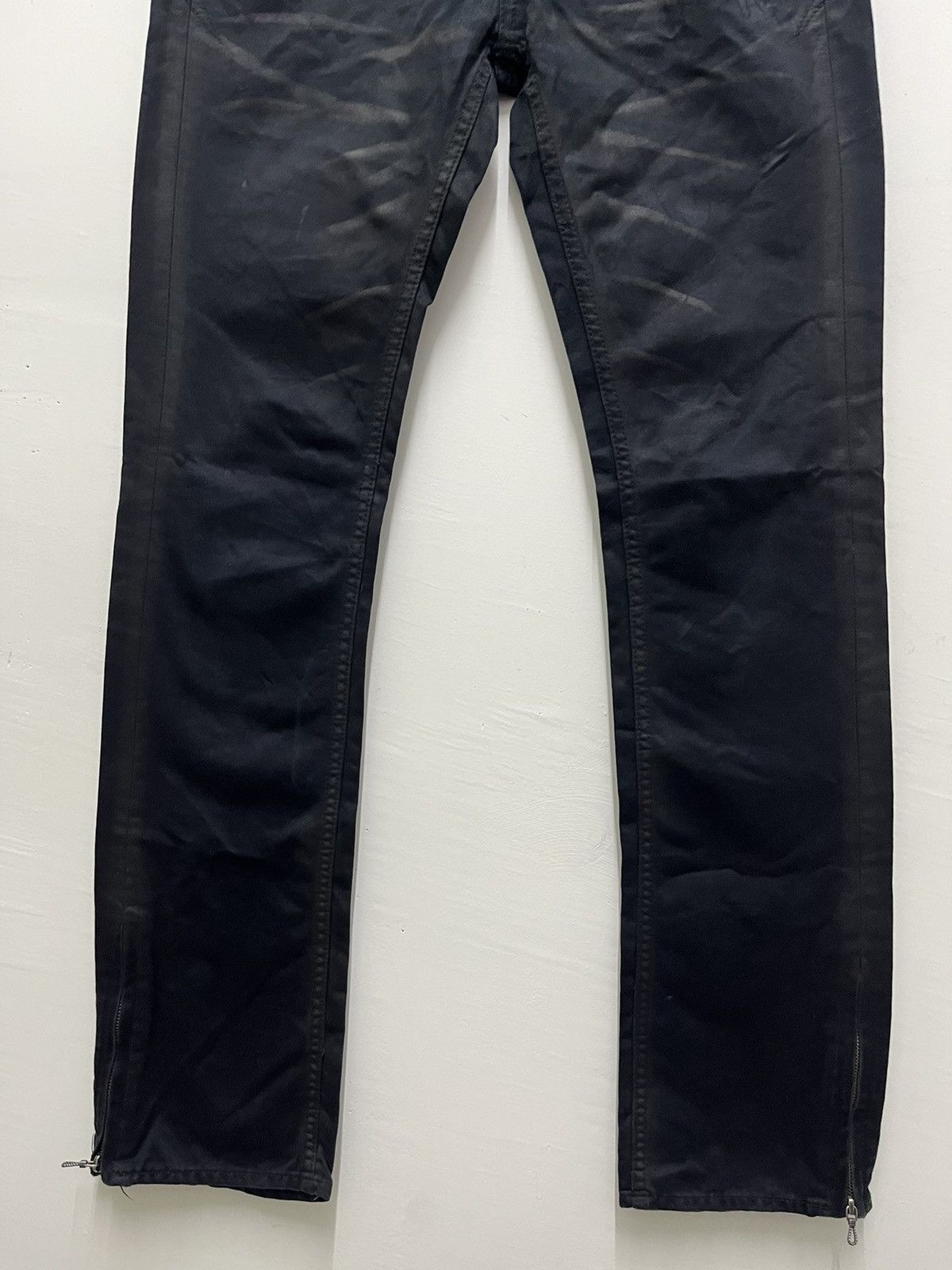 Japanese Brand Fuga Japan Black Rusty Zipper Leg Flared Denim Pants W32 Size US 32 / EU 48 - 4 Thumbnail