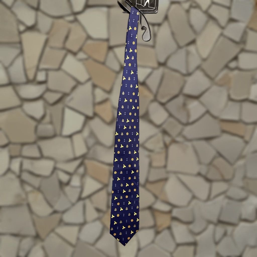 VINTAGE Nassco Tie Men Blue Nautical Adult One Size Tie Nautical Mens/Nassco Tie