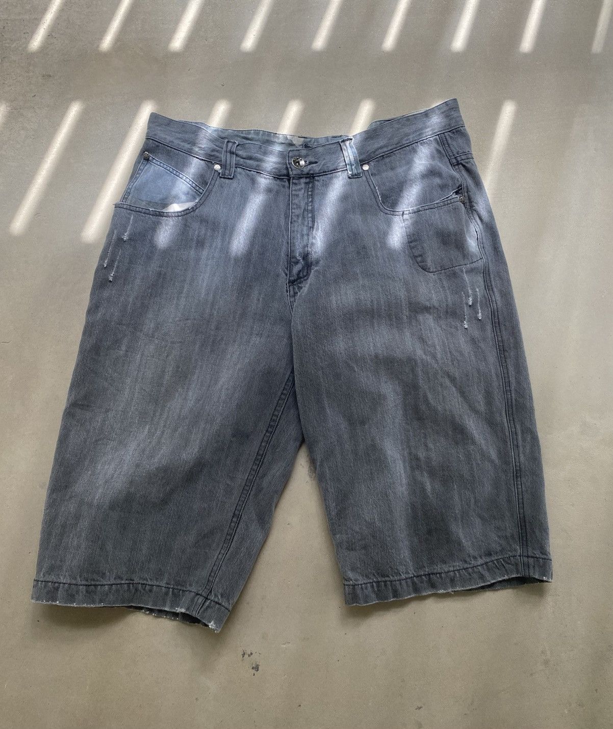 Vintage Grey Baggy Jorts Size US 41 - 1 Thumbnail