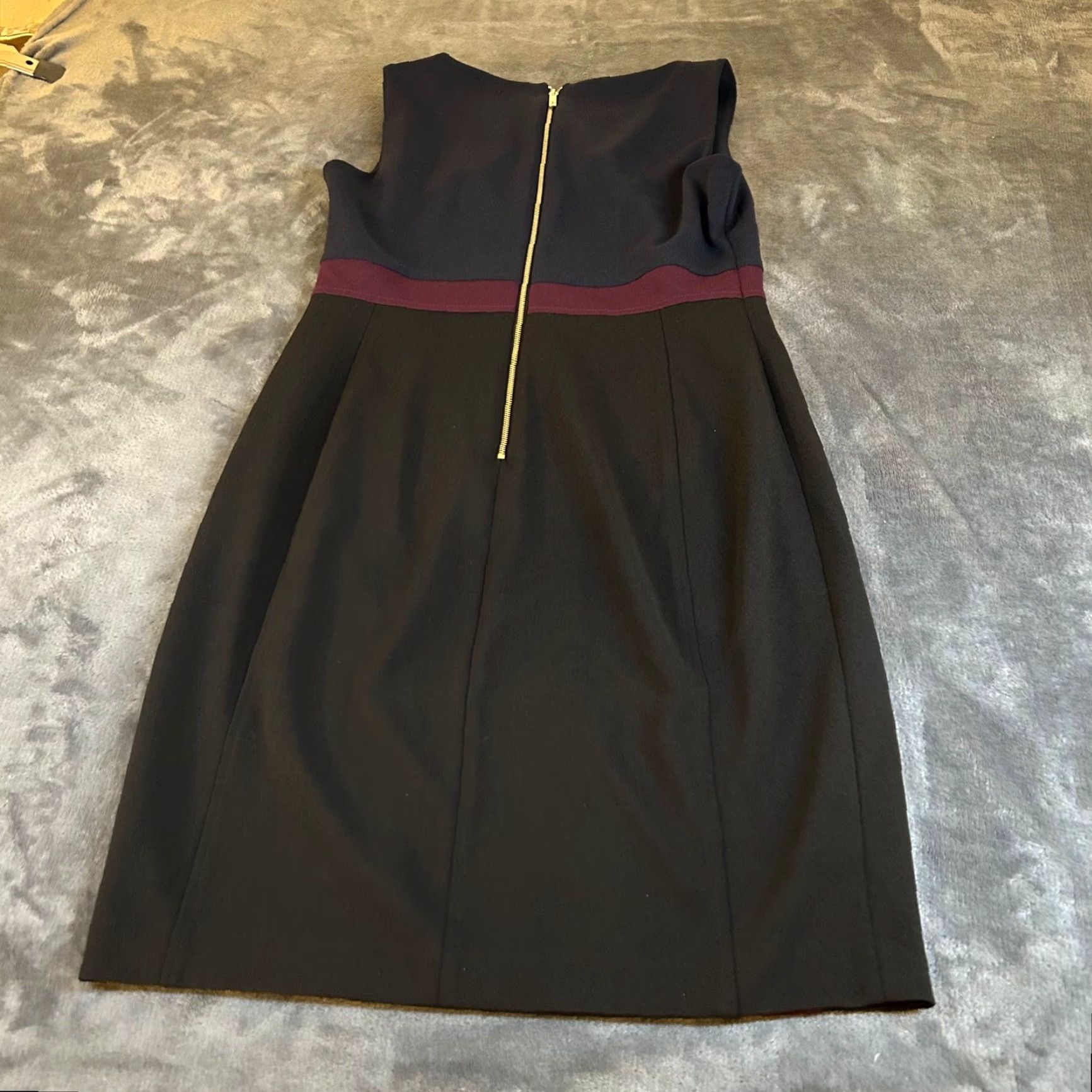 Tommy Hilfiger Tommy Hilfiger Dress Navy Burgundy Colorblock Sleeveless Sheath Womens size 10 Size L / US 10 / IT 46 - 3 Thumbnail