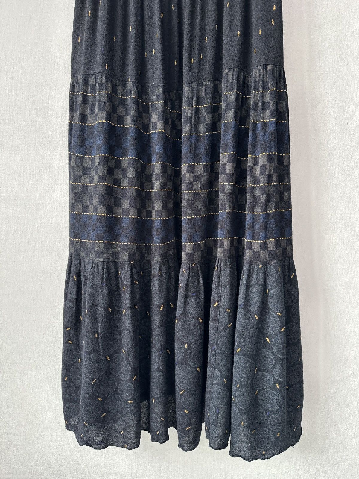 Gudrun Sjoden GUDRUN SJODEN Scandinavian Boho Layered Sun Dress Black Maxi Size S / US 4 / IT 40 - 6 Thumbnail