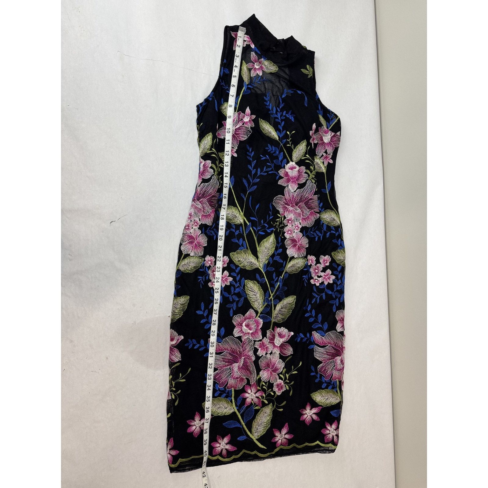 Nicole Miller Whimsigoth Cottagecore Nicole Miller Floral Dress Black 2 Size XS / US 0-2 / IT 36-38 - 9 Thumbnail