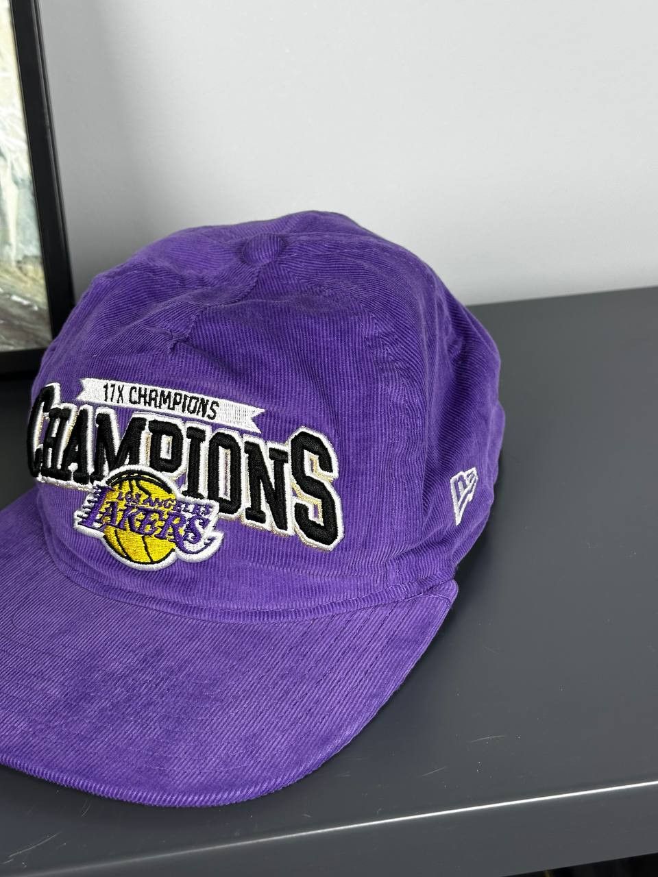 NBA × New Era New Era Purple Lakers Corduroy NBA Hat Size ONE SIZE - 4 Thumbnail