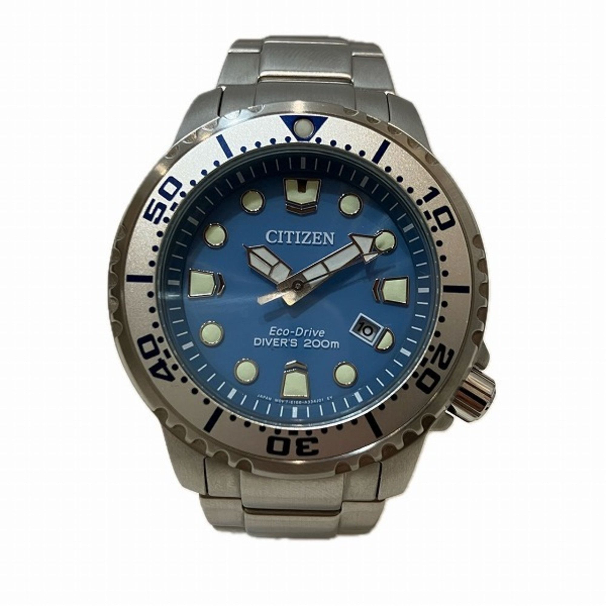 image of Citizen Promaster Diver's Date E168-A14St0C Radio Solar Watch Men's in Ice Blue