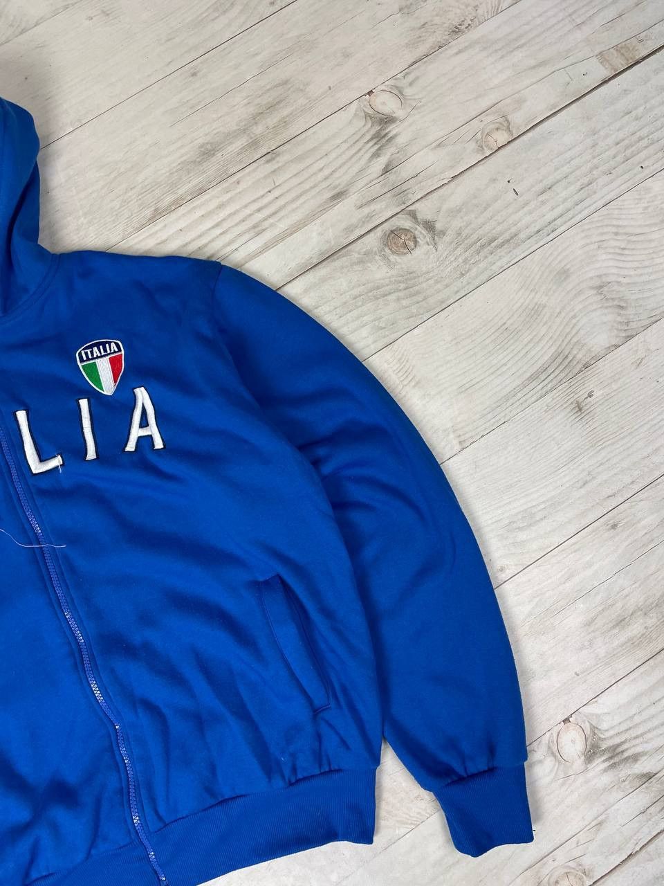 Vintage Vintage Italy Big Logo Full Zip Hoodie Soccer Y2K Size US XXL / EU 58 / 5 - 4 Thumbnail