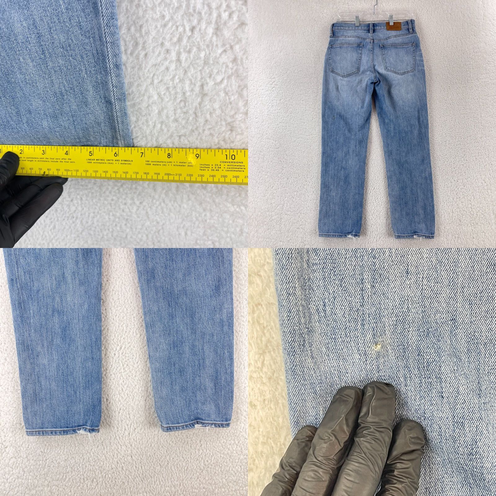 J.Crew J.CREW Jeans Womens Crop Mid-Rise Distressed Blue Denim Size 28 Pants 5-Pocket 26 Inseam Casual Vintage Inspired Size 28" / US 6 / IT 42 - 9 Thumbnail