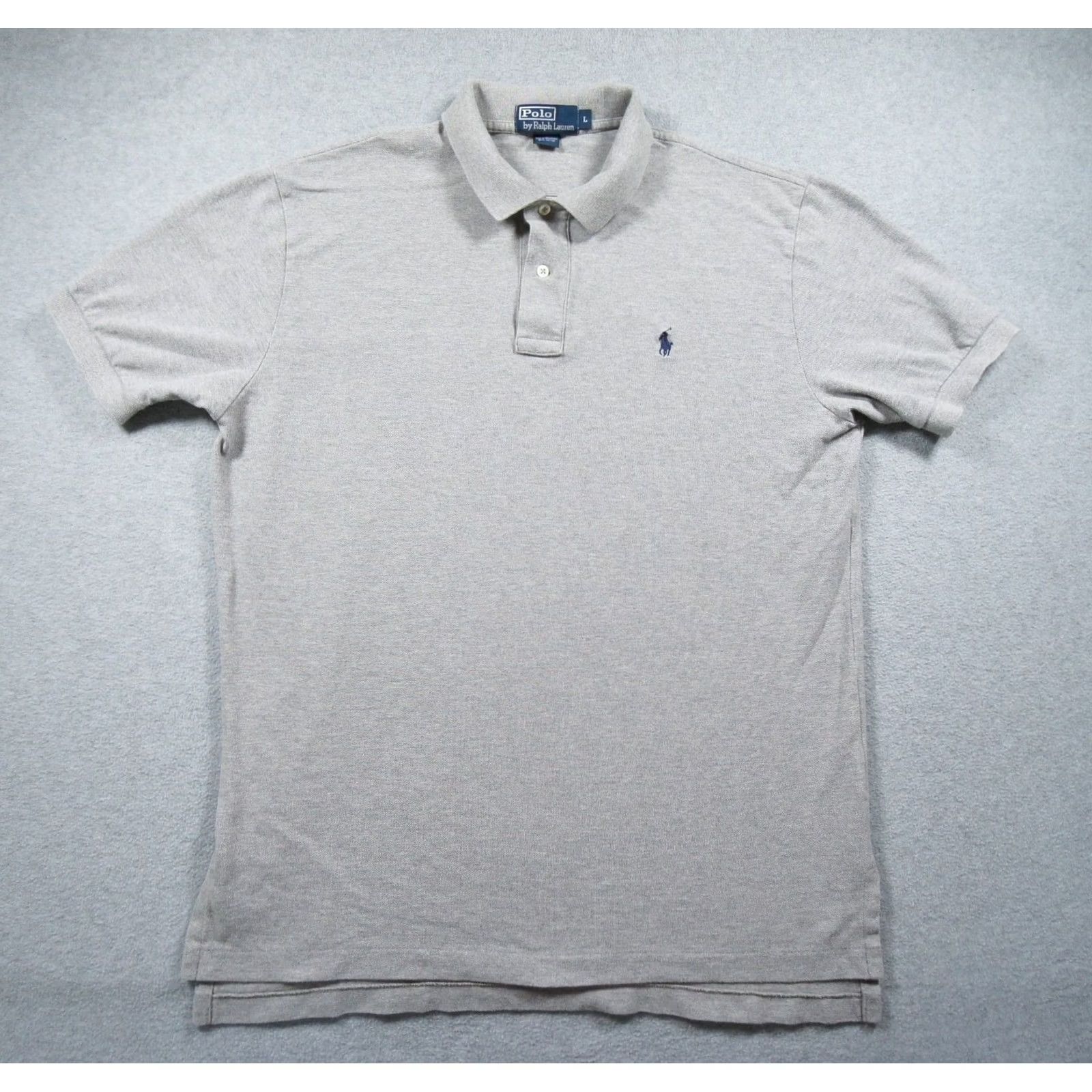 Polo Ralph Lauren Polo Ralph Lauren Shirt Mens Large Gray Short Sleeve Preppy Collared Pony Logo Size US L / EU 52-54 / 3 - 2 Thumbnail