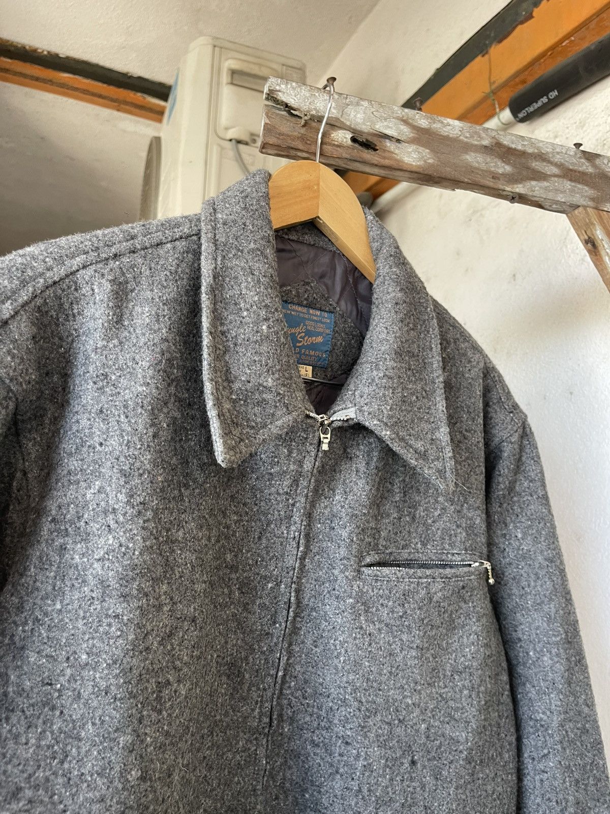 Japanese Brand Vintage Jungle Storm Wool Zip Up Jacket Size US L / EU 52-54 / 3 - 16 Thumbnail