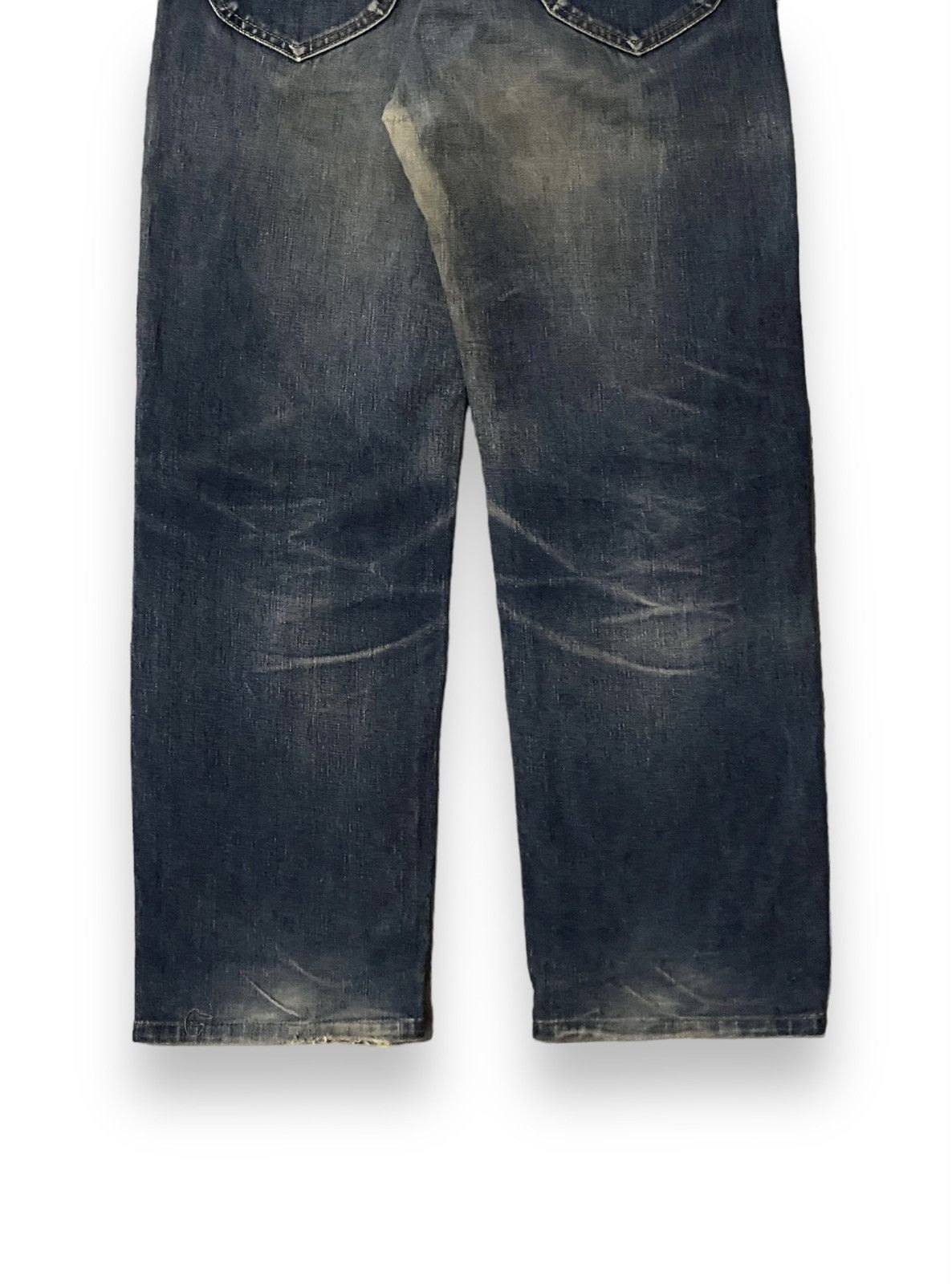 Japanese Brand × Lee × Vintage Men Jean Lee Rider 1014 Dirty Distressed Straight Loose Size US 30 / EU 46 - 9 Thumbnail