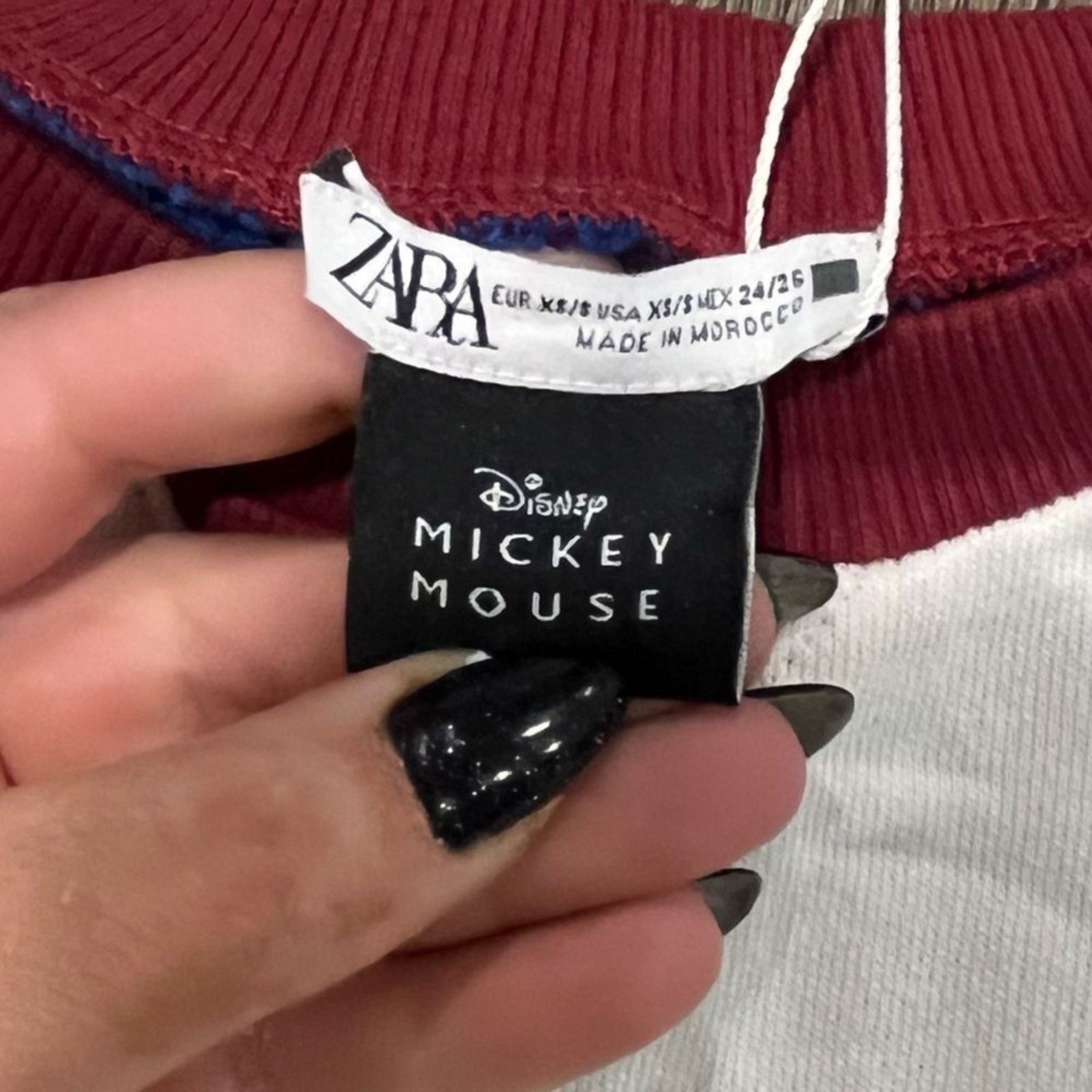 Zara NWT Zara Disney Mickey Mouse T-Shirt Sweater Dress Size XS / US 0-2 / IT 36-38 - 3 Thumbnail