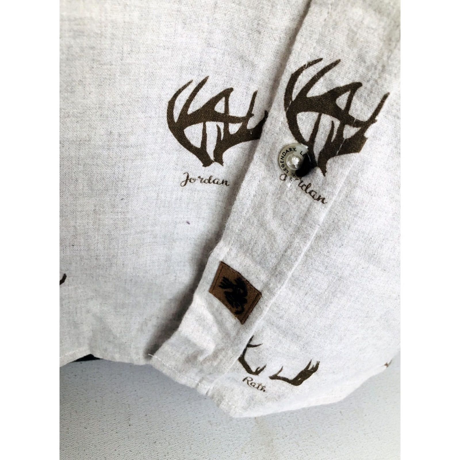 Vintage LEGENDARY WHITETAILS Button-Up Flannel XLT Beige Long Sleeve Men XXLT? Size US XL / EU 56 / 4 - 7 Thumbnail