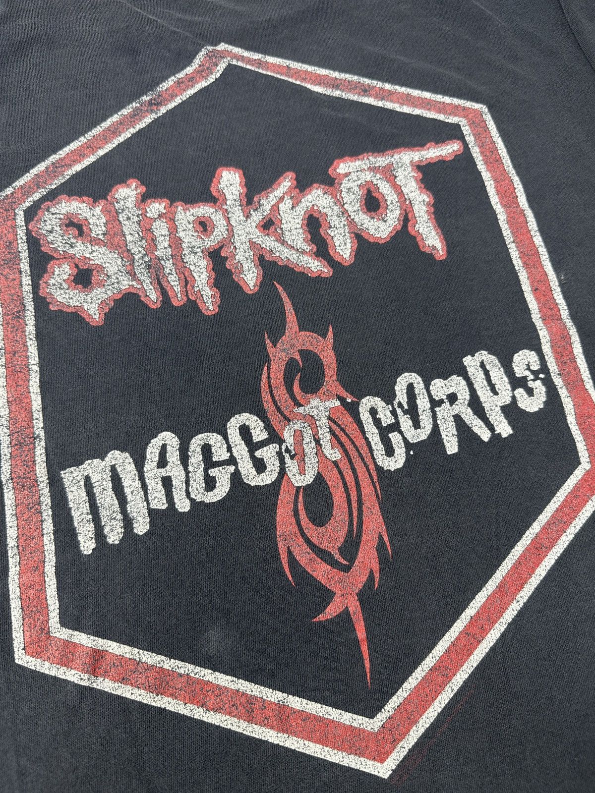 Band Tees × Slipknot × Vintage *RARE* 1990s VINTAGE BLUE GRAPE SLIPKNOT MAGGOT CORPS TEE Size US XL / EU 56 / 4 - 8 Thumbnail