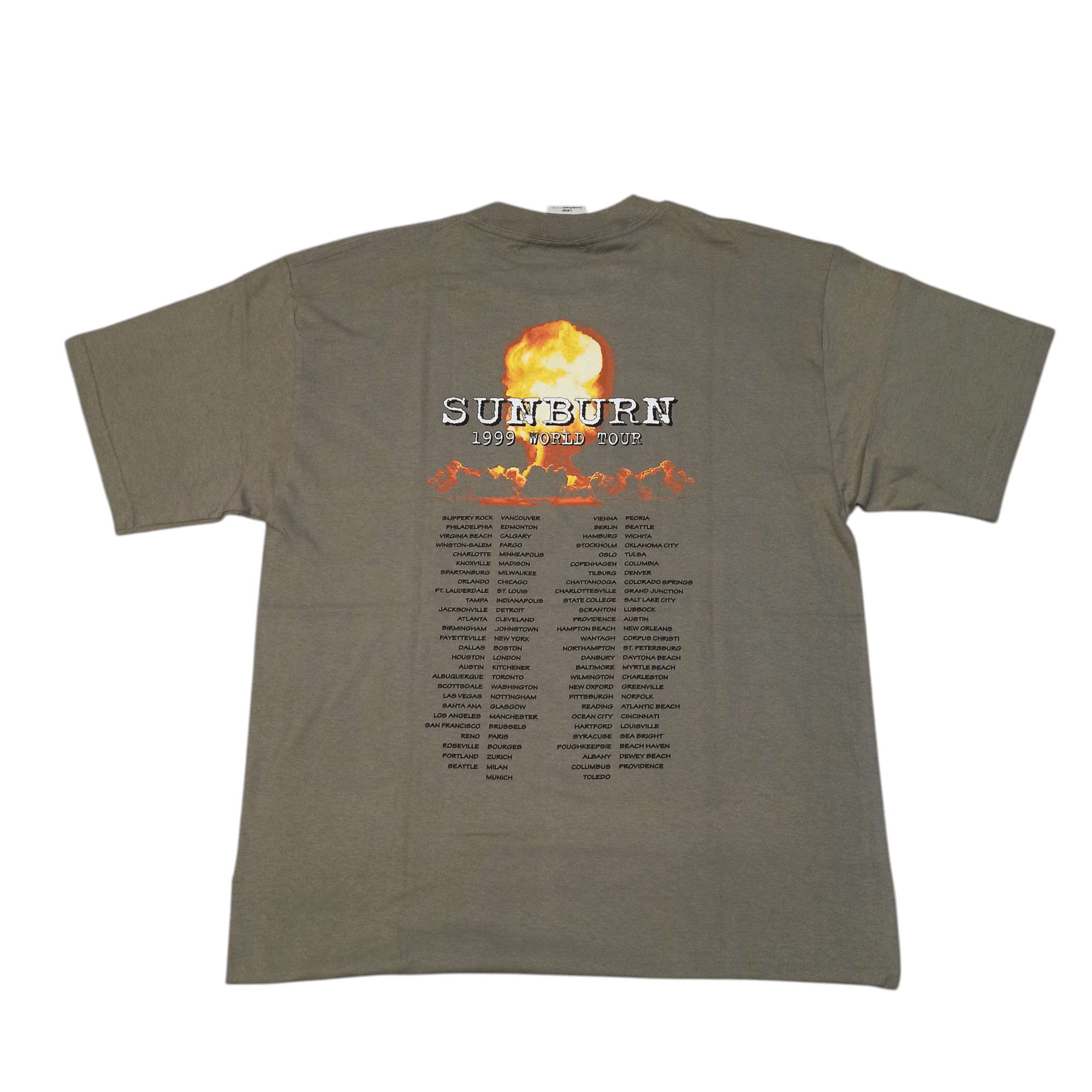 Tultex Tshirt World Tour Fuel Sunburn 1999 Size US L / EU 52-54 / 3 - 2 Thumbnail