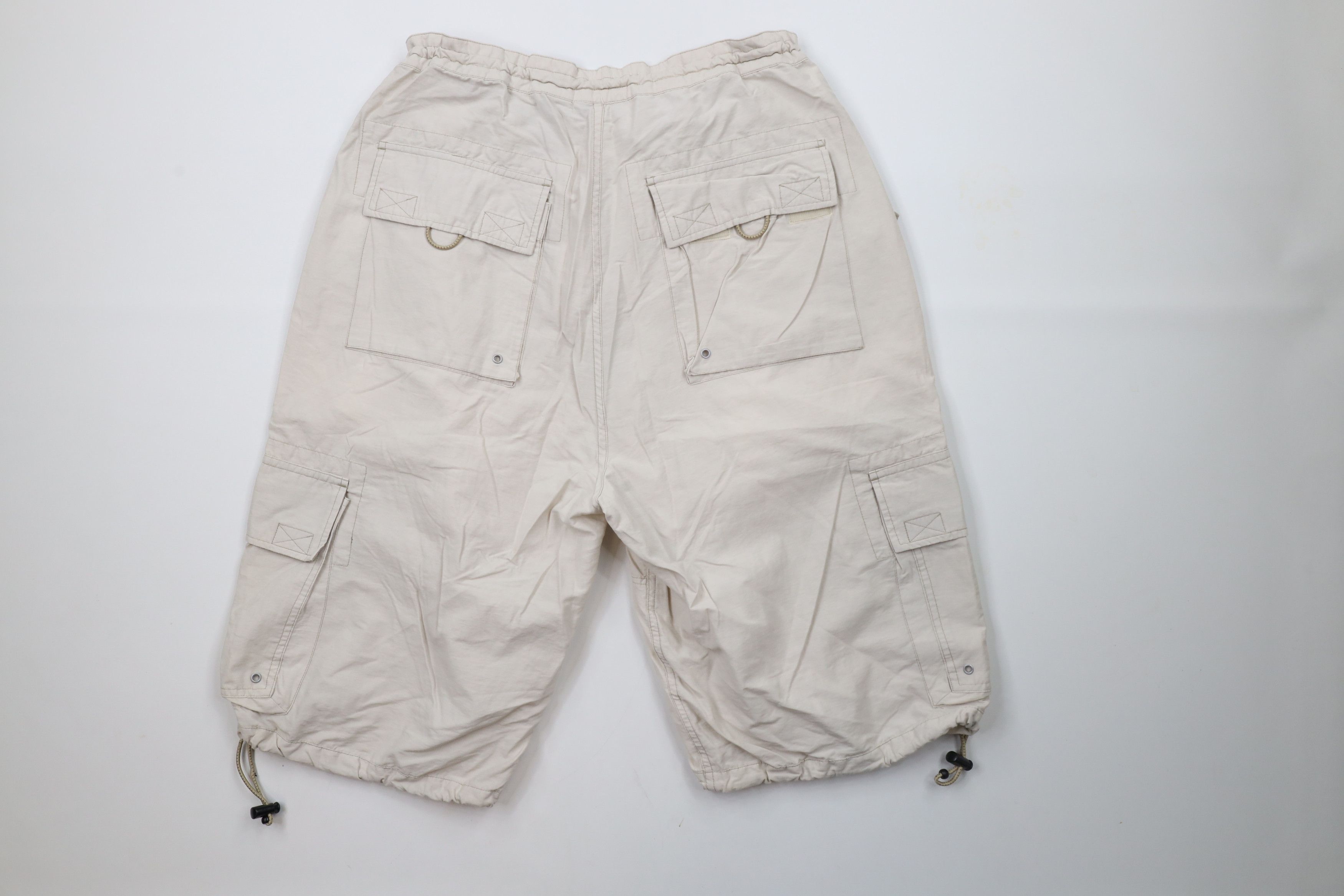 Vintage Vintage 90s Streetwear Baggy Fit Straps Cargo Shorts Beige Size US 34 / EU 50 - 8 Thumbnail