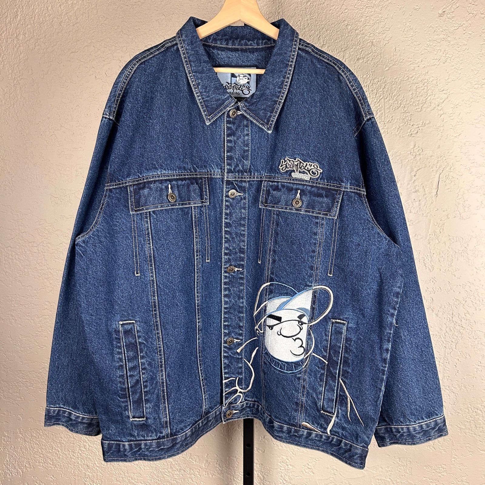 Southpole Southpole CRAZY Y2K XXL Embroidered Denim Jacket Size US XXL / EU 58 / 5 - 1 Thumbnail