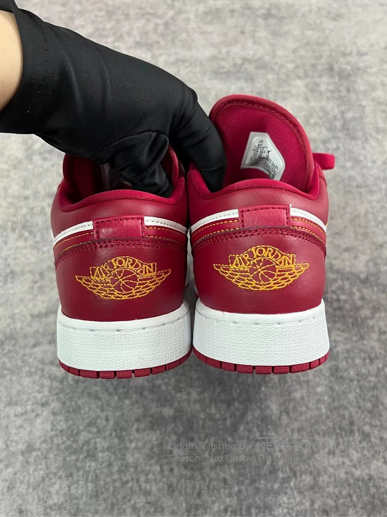 Jordan Brand Nike Air Jordan 1 Low White Red. Size US 7.5 / IT 37.5 - 5 Thumbnail