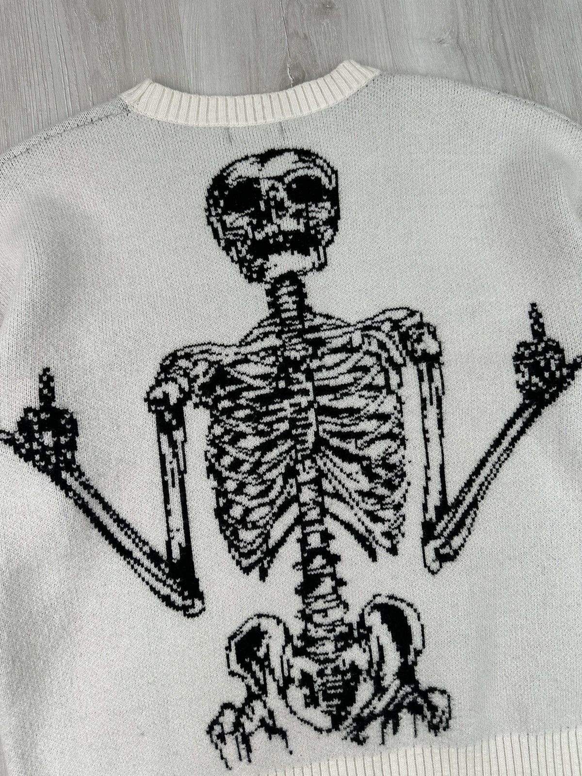 Designer Heaven Can Wait Skeleton Knit Sweater Size US L / EU 52-54 / 3 - 6 Thumbnail