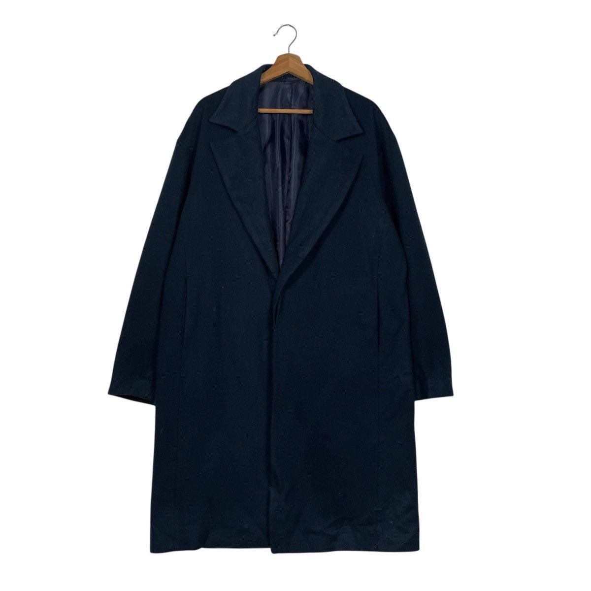 STUDIOUS Japanese Brand Studious Blac Wool Overcoat Size US L / EU 52-54 / 3 - 1 Thumbnail