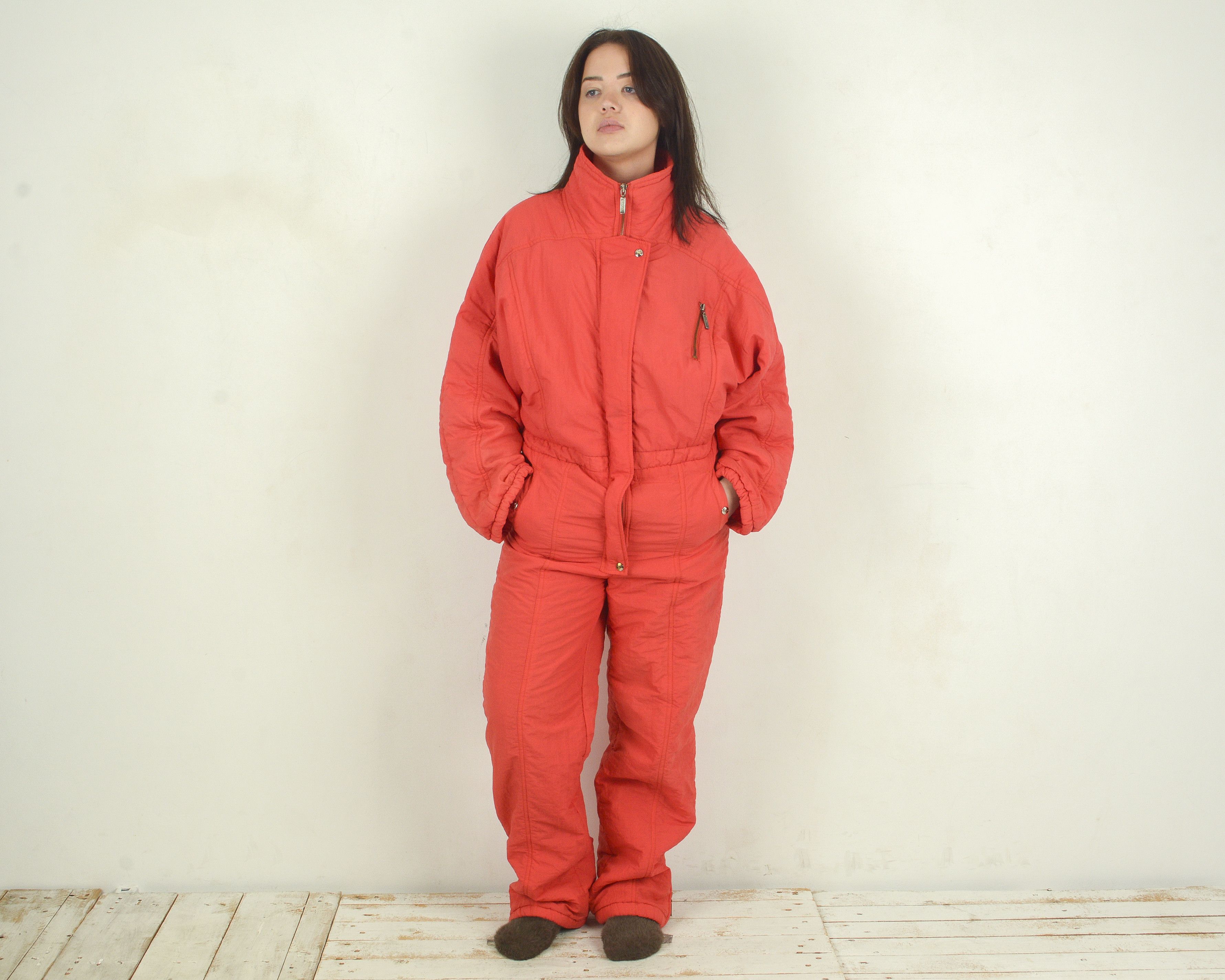 Martinelli × Vintage 90's Ski Suit Women M Jumpsuit Nylon Overalls bibs snowsuit Size 30" / US 8 / IT 44 - 2 Thumbnail