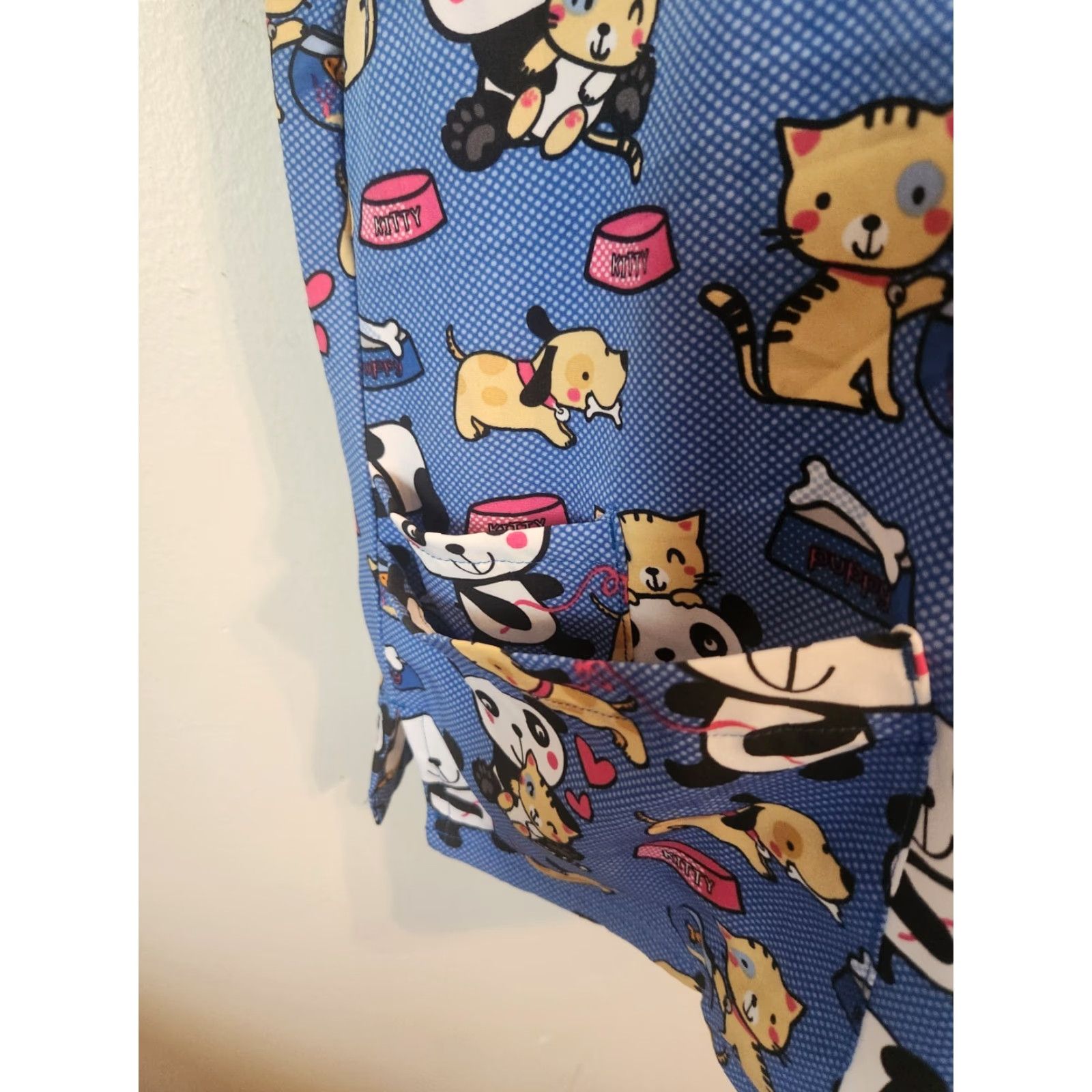 Vintage UA Flex Scrubs Women Short Sleeve Scrub Top Blue Panda Cat Dog M Size M / US 6-8 / IT 42-44 - 3 Thumbnail