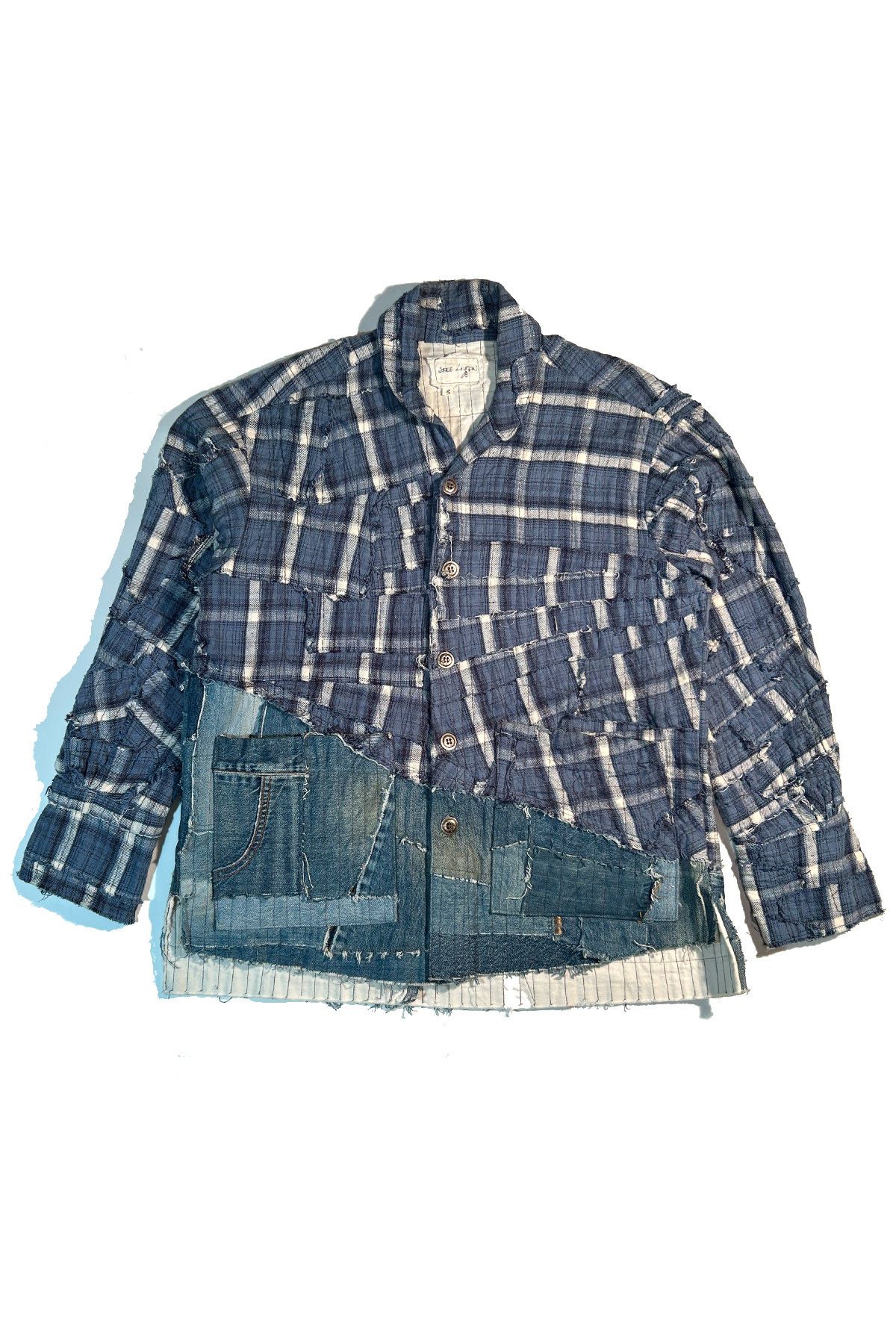 Greg Lauren GREG LAUREN SPLIT STICHWORK DENIM BOXY JACKET Size US L / EU 52-54 / 3 - 1 Thumbnail