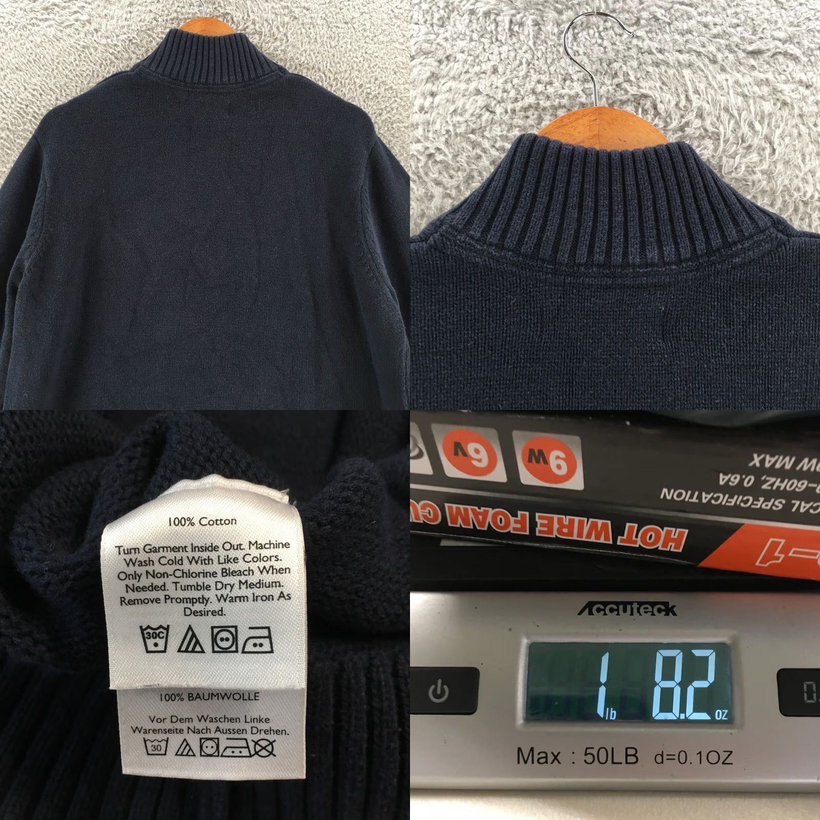 Eddie Bauer Eddie Bauer Pullover Sweater Mens Large Blue Knit Cotton Long Sleeve 1/4 Zip Size US L / EU 52-54 / 3 - 8 Thumbnail