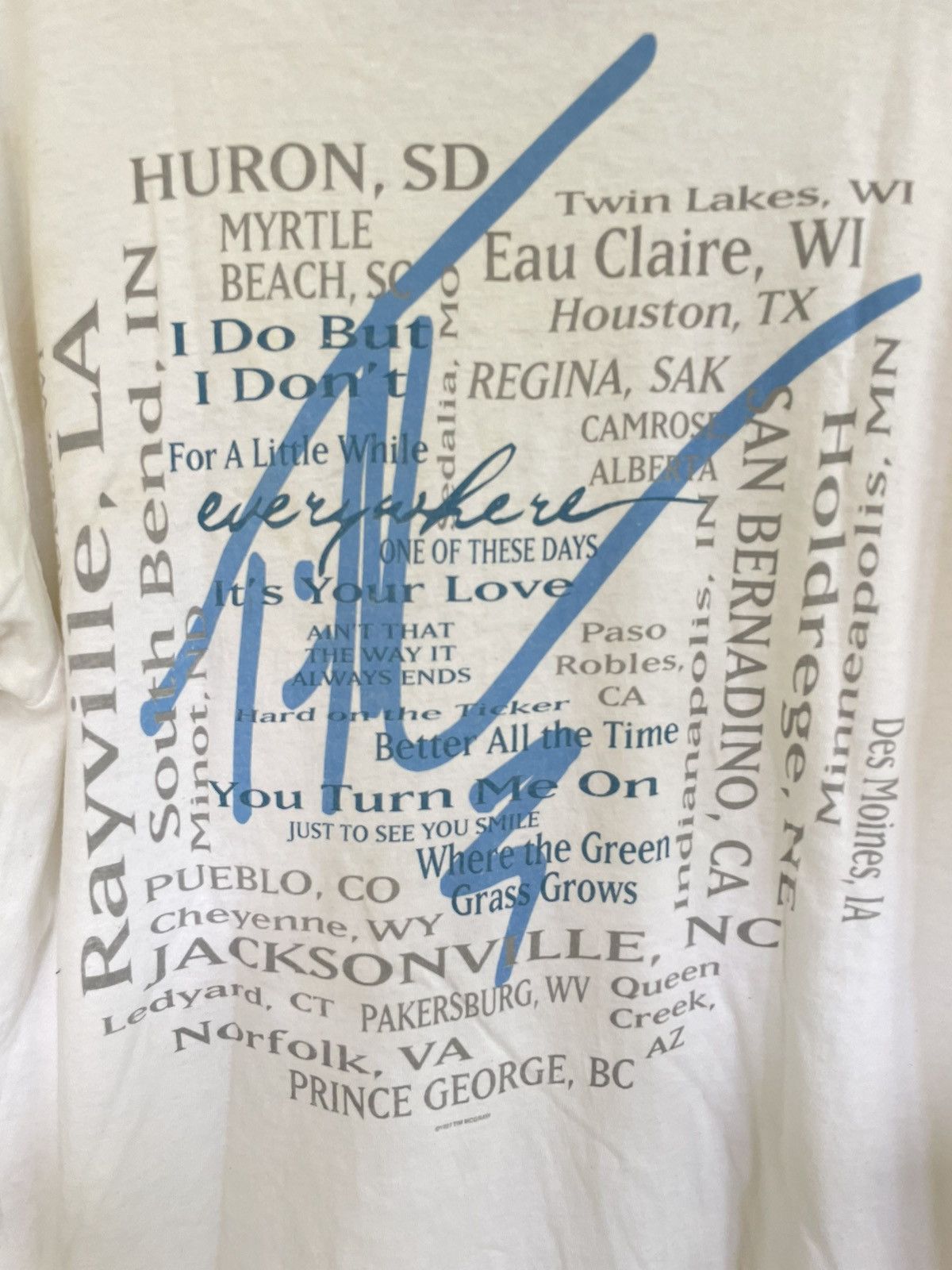 Band Tees Vintage 90s Tim Mcgrow everywhere country music t shrt Size US L / EU 52-54 / 3 - 5 Thumbnail