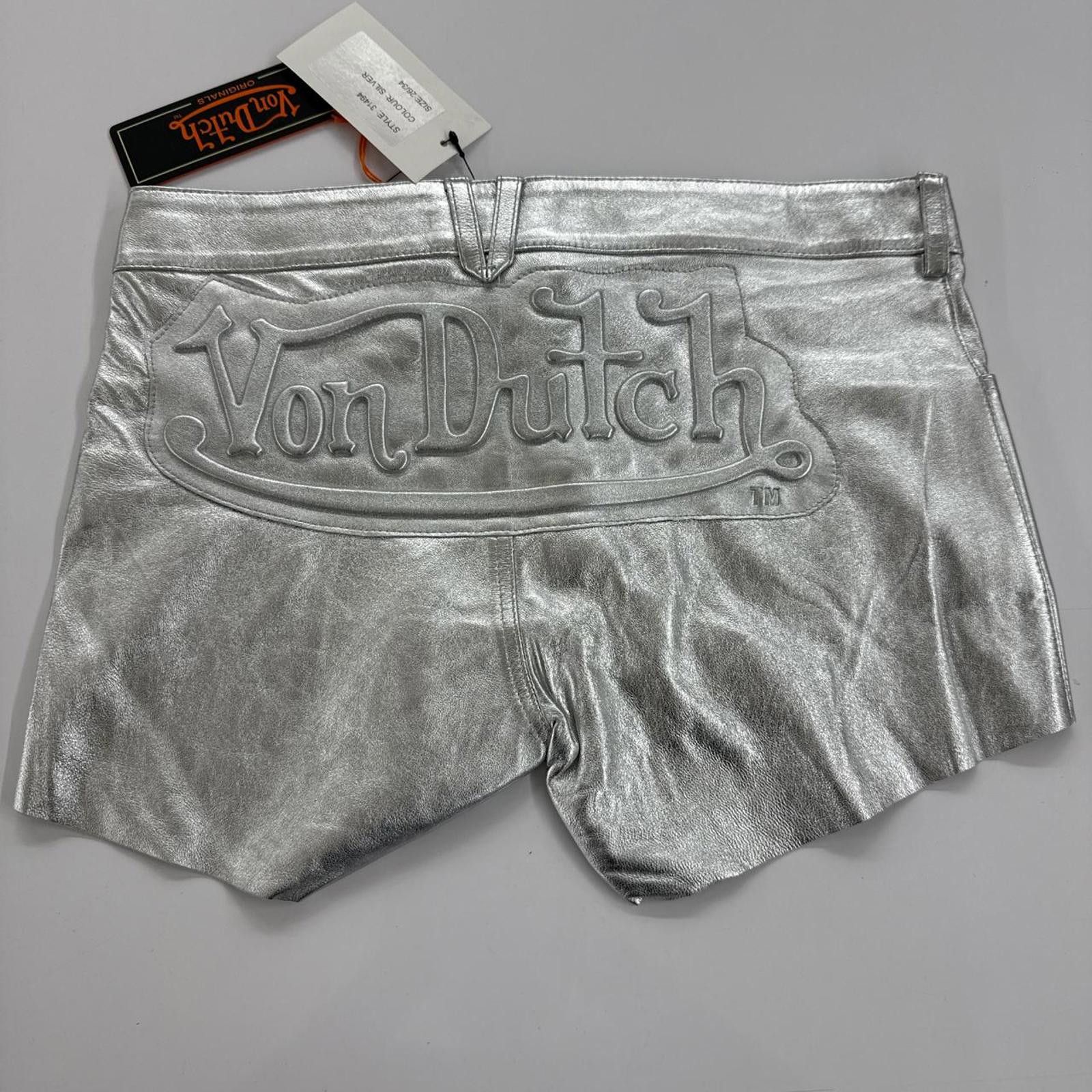 Von Dutch Von Dutch Black Leather Shorts Size 26/34 | Y2K Style New Size 42" / US 20 - 2 Thumbnail