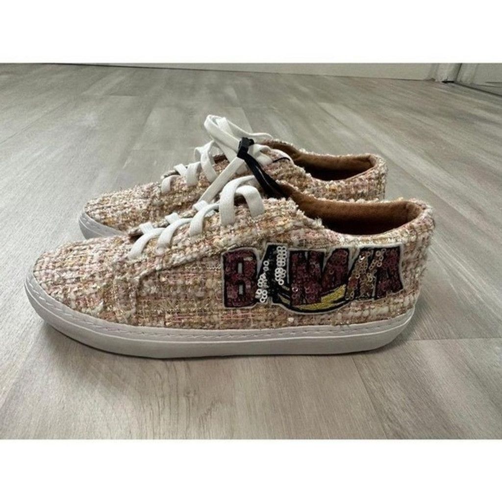 Zara Zara Tweed Sequins Banana Embellished Sneakers Women 5 US EU Size US 5 / IT 35 - 2 Thumbnail