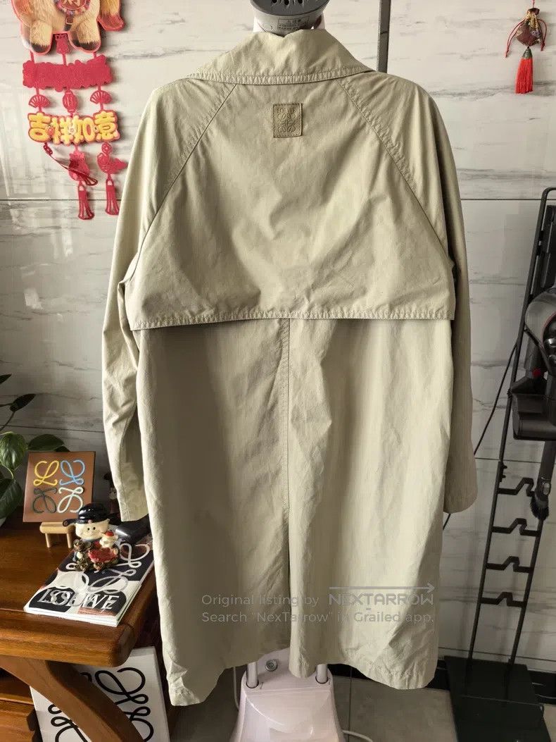 Loewe Loewe Beige mid-length trench coat, with a prominent logo Size US M / EU 48-50 / 2 - 2 Thumbnail
