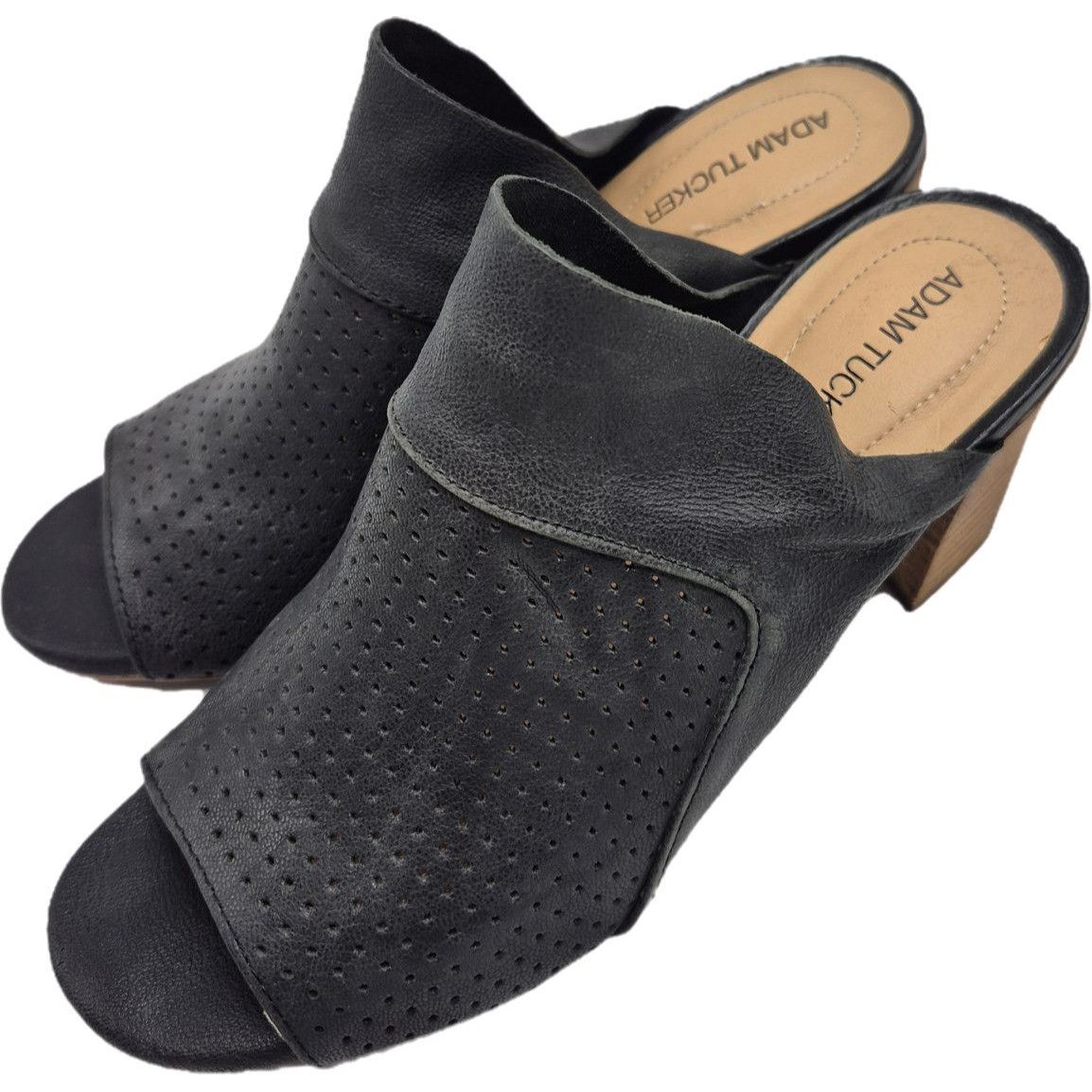 Other Adam Tucker Mylee Heeled Mule Slide Sandals Women's 6.5 Blac Size US 6.5 / IT 36.5 - 2 Thumbnail