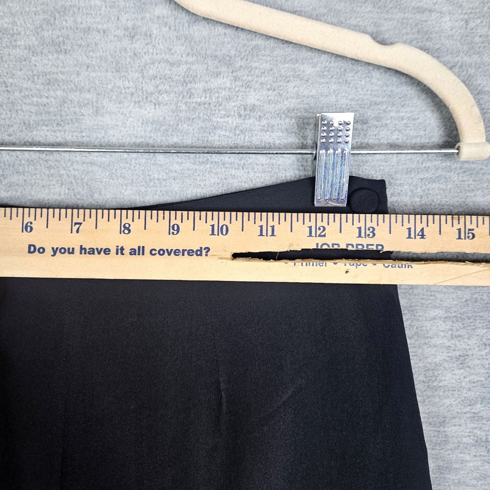 Vintage GANTOS Black 100% Silk Side Zipper Lining Pants Women's Size 8P Petite Size 30" / US 8 / IT 44 - 6 Thumbnail