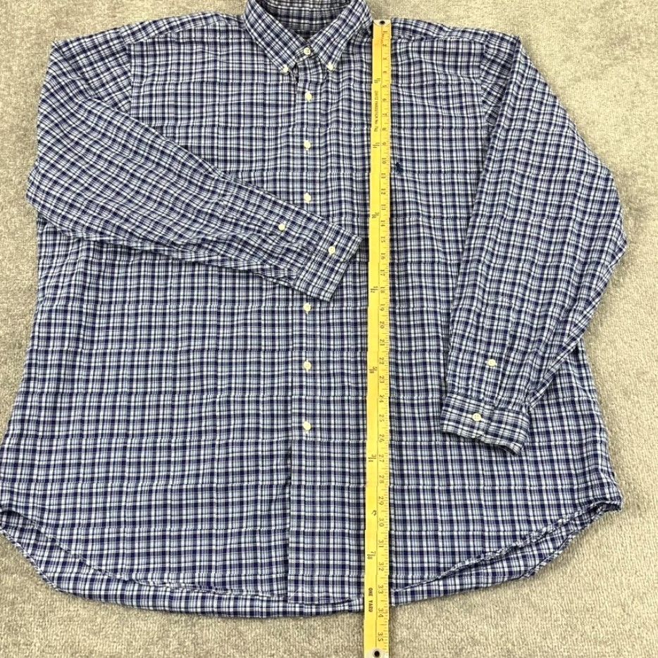 Ralph Lauren VINTAGE RALPH LAUREN Shirt Mens 3XLT Tall Blue Plaid Button Down Long Sleeve Pony Casual Size US XXL / EU 58 / 5 - 5 Thumbnail