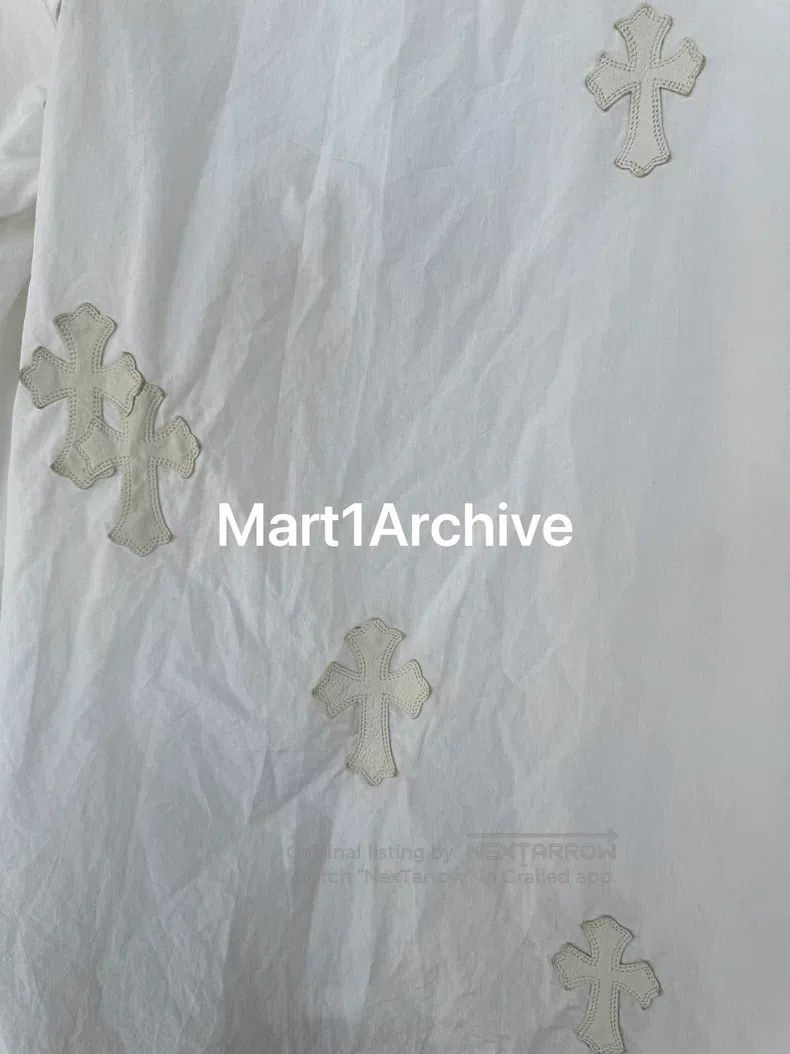Chrome Hearts CHROME HEARTS Leather Patch Bat-wing Sleeve Oversized Shir Size US M / EU 48-50 / 2 - 5 Thumbnail