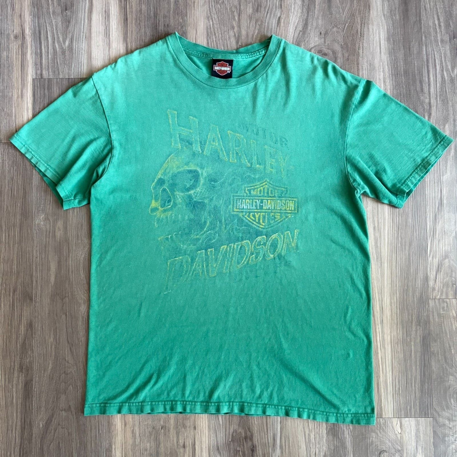 Harley Davidson Harley Davidson T-Shirt Men's Size L Green Skull Fader Size US L / EU 52-54 / 3 - 1 Thumbnail