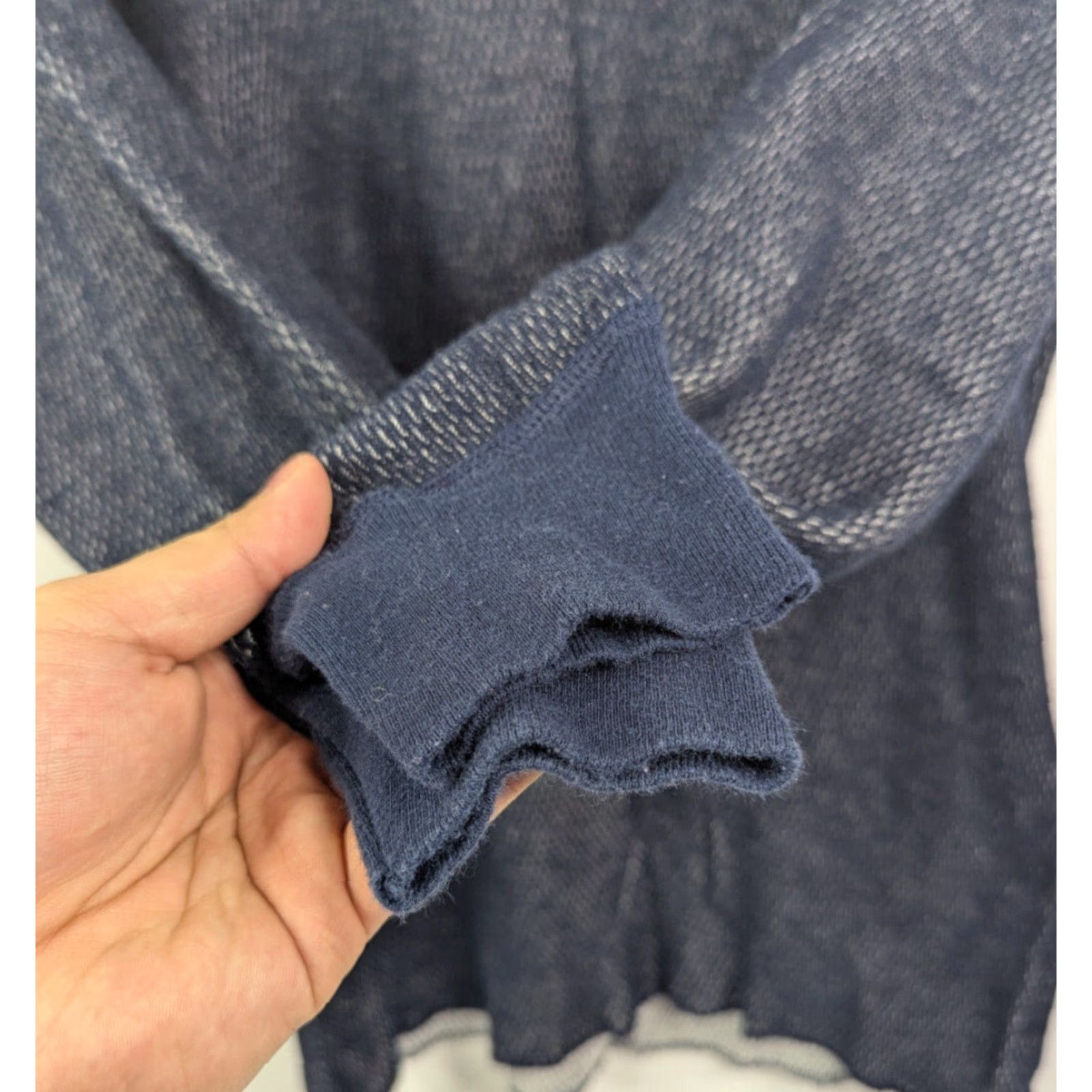 Vintage Morgan Mills Shirt Mens XL Navy Blue Thermal Waffle Knit Base Layer 90s Sports Outdoors Cotton Knit Crew Neck Tee Size US XL / EU 56 / 4 - 3 Thumbnail