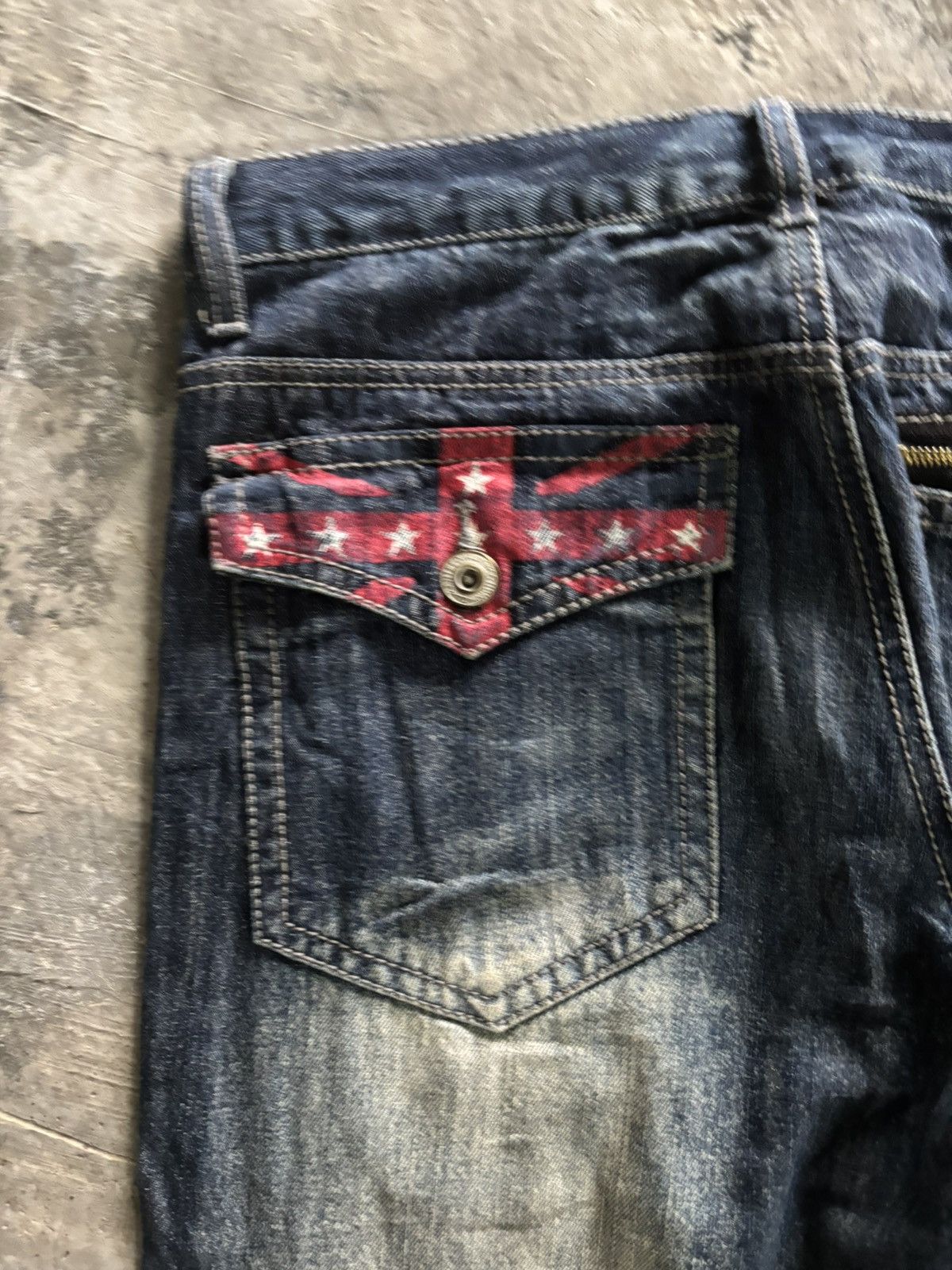 Hysteric Glamour DISTRESSED BACK&FORTH JAPANESE DENIM STUDDED GRUNGE SPLATTER Size US 33 - 14 Thumbnail
