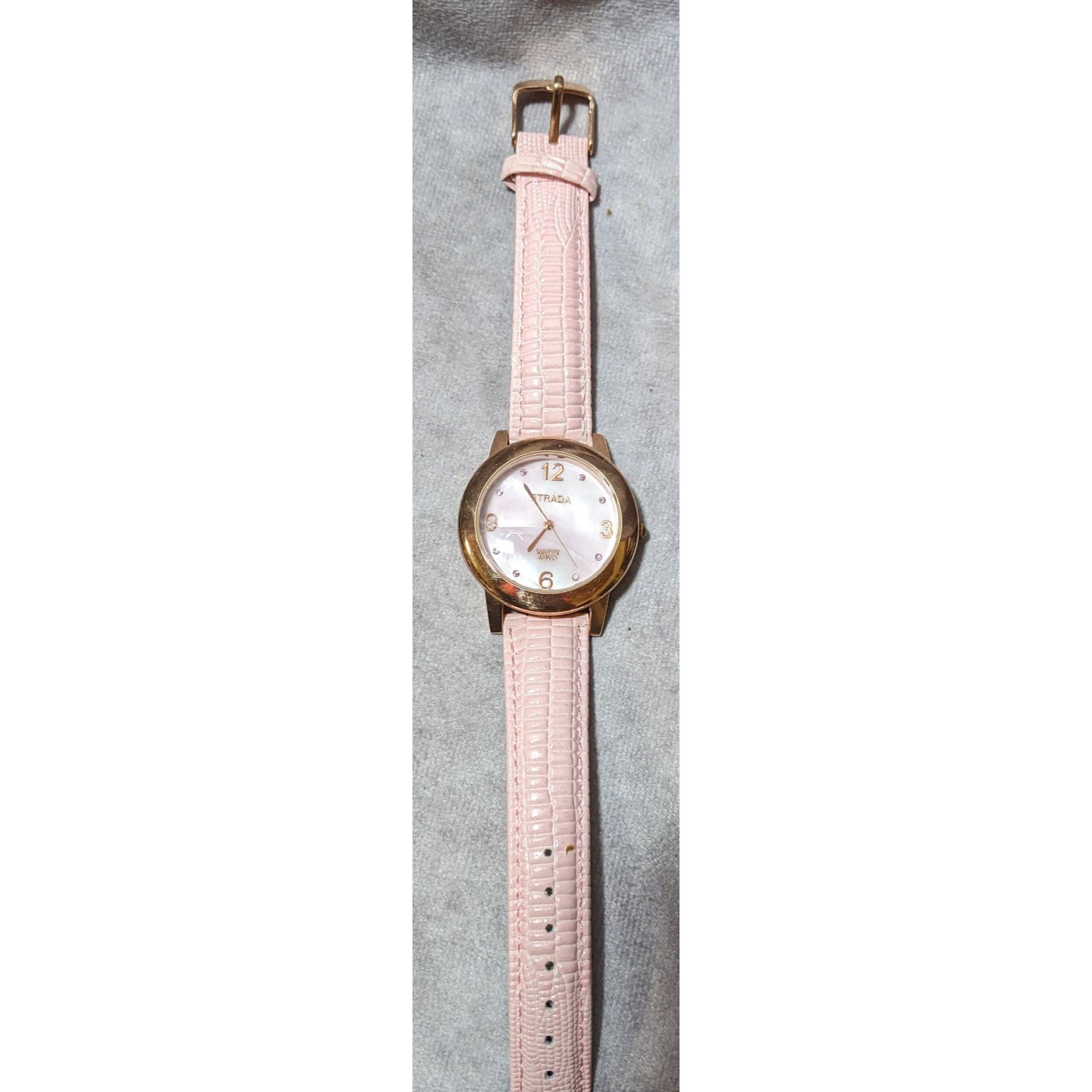 Other Vintage Strada 18K Rose Gold Plated Pink Wrist Watch Size ONE SIZE - 4 Thumbnail