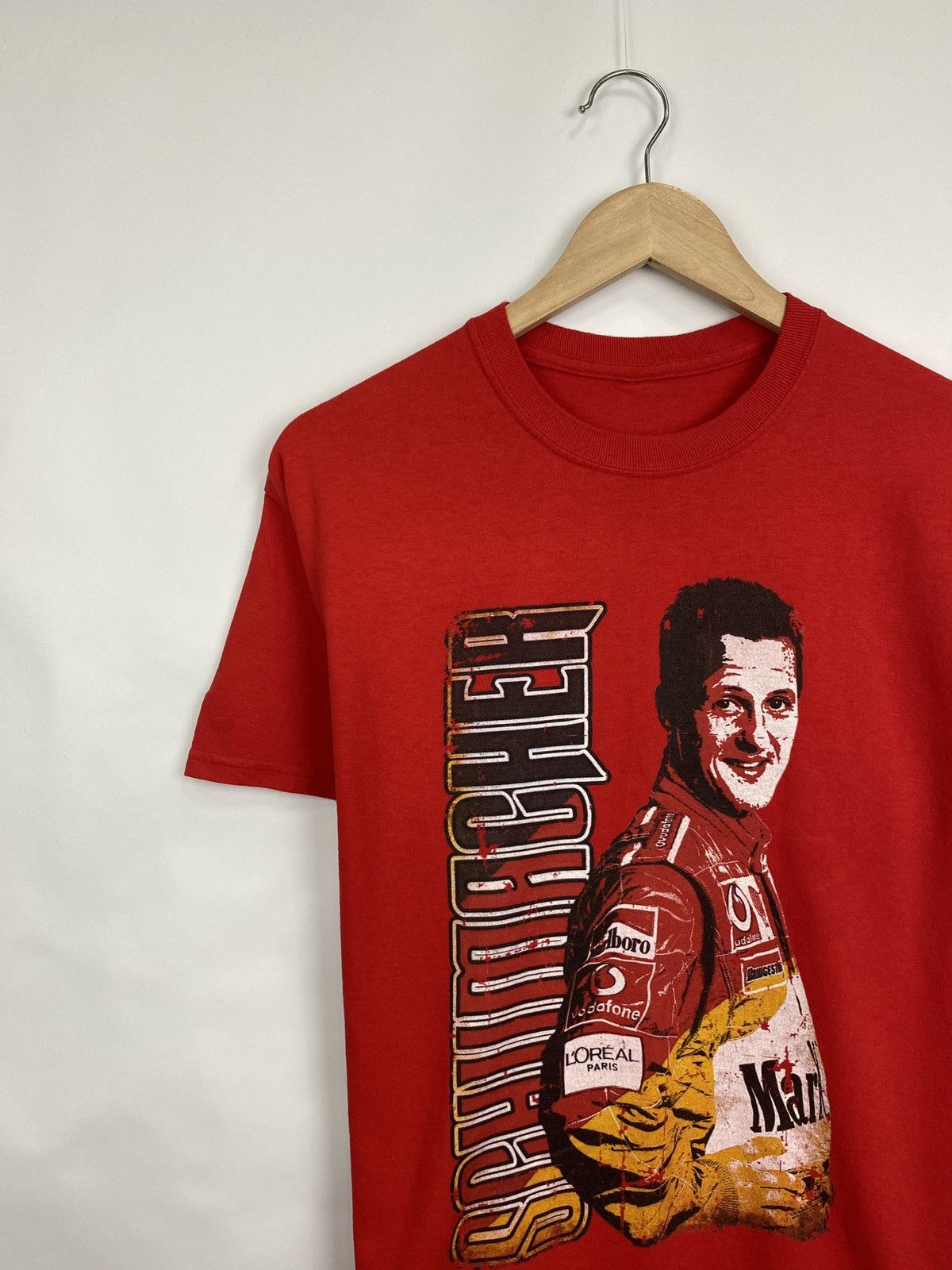 Vintage Vintage 90s Michael Schumacher F1 Graphic Big logo t-shirt ...