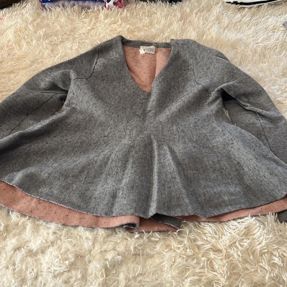 Designer Anthropologie atelier Camille peplum sweatshirt Size S / US 4 / IT 40 - 6 Thumbnail