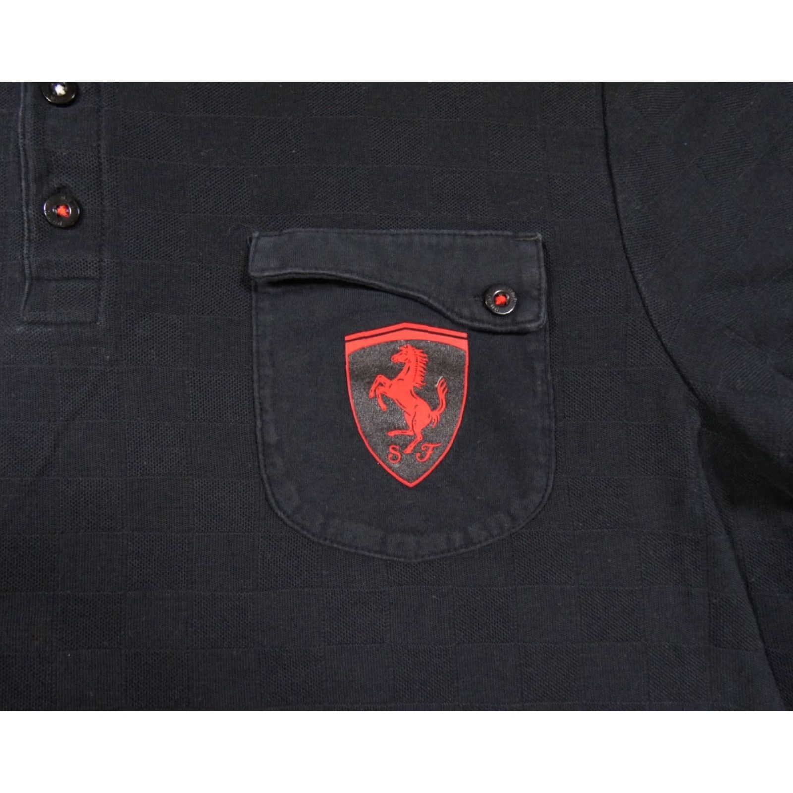 Puma PUMA Black Polo Shirt Mens Large Short Sleeve Collared Pocket Preppy Size US L / EU 52-54 / 3 - 3 Thumbnail