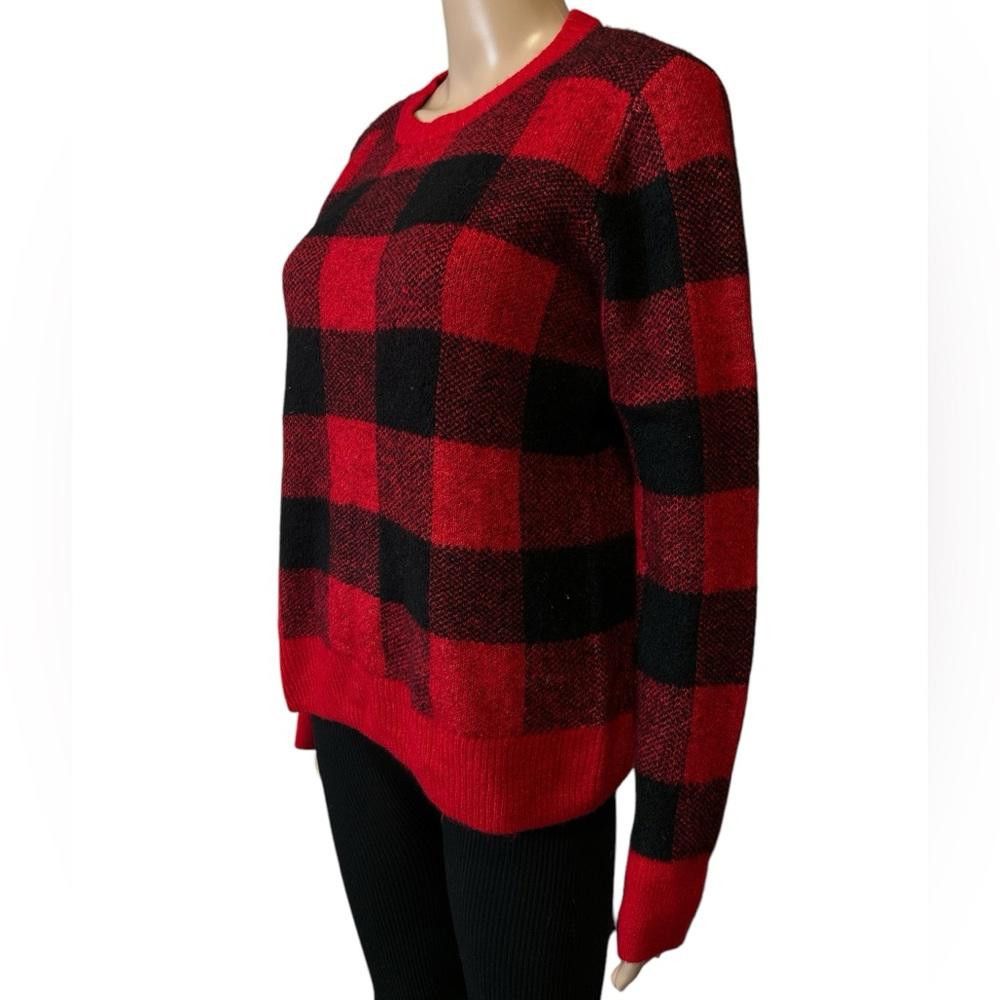 Old Navy Old Navy Red and Black Buffalo Plaid Sweater - Size Medium Size M / US 6-8 / IT 42-44 - 2 Thumbnail