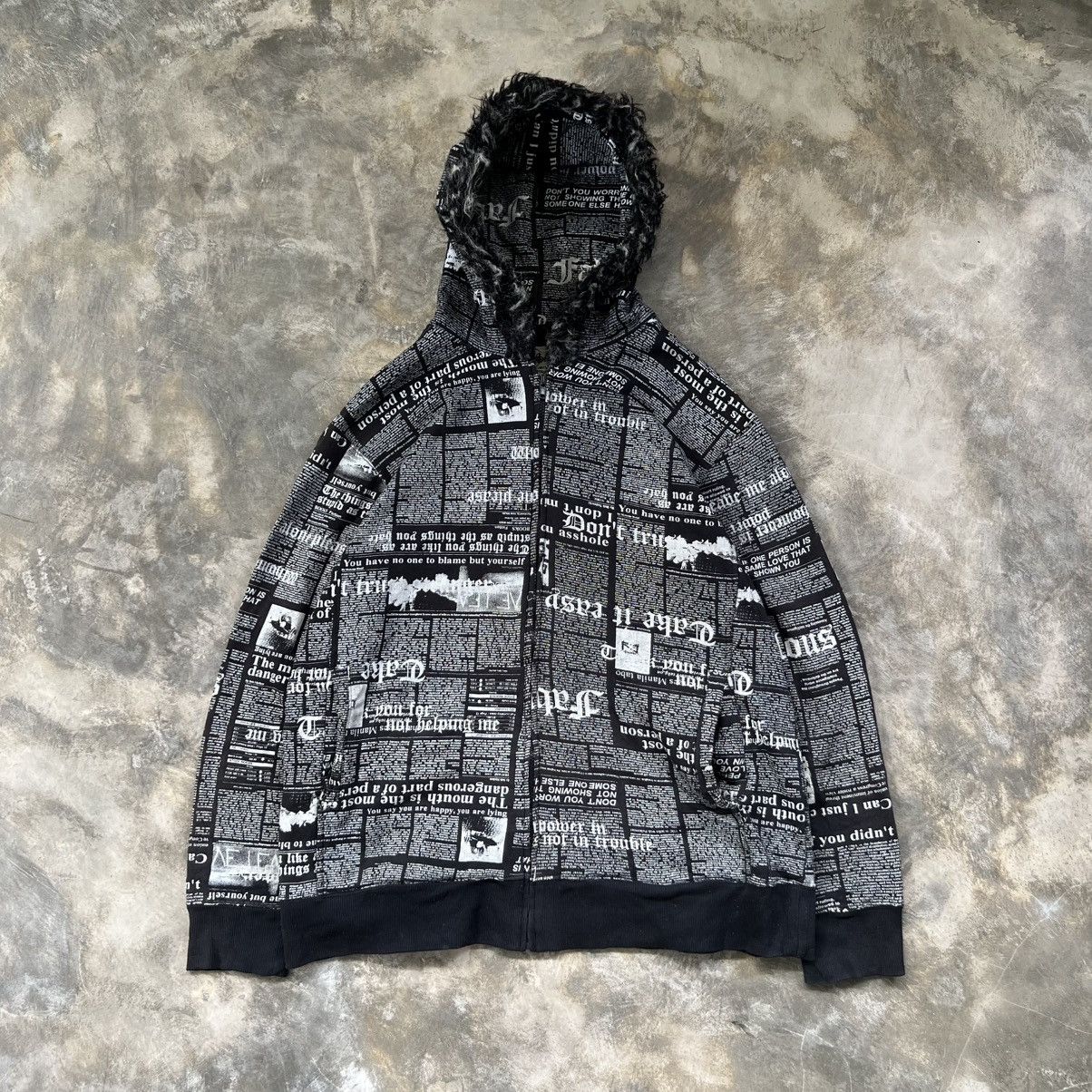 John Galliano Newspaper Hoodie | Grailed