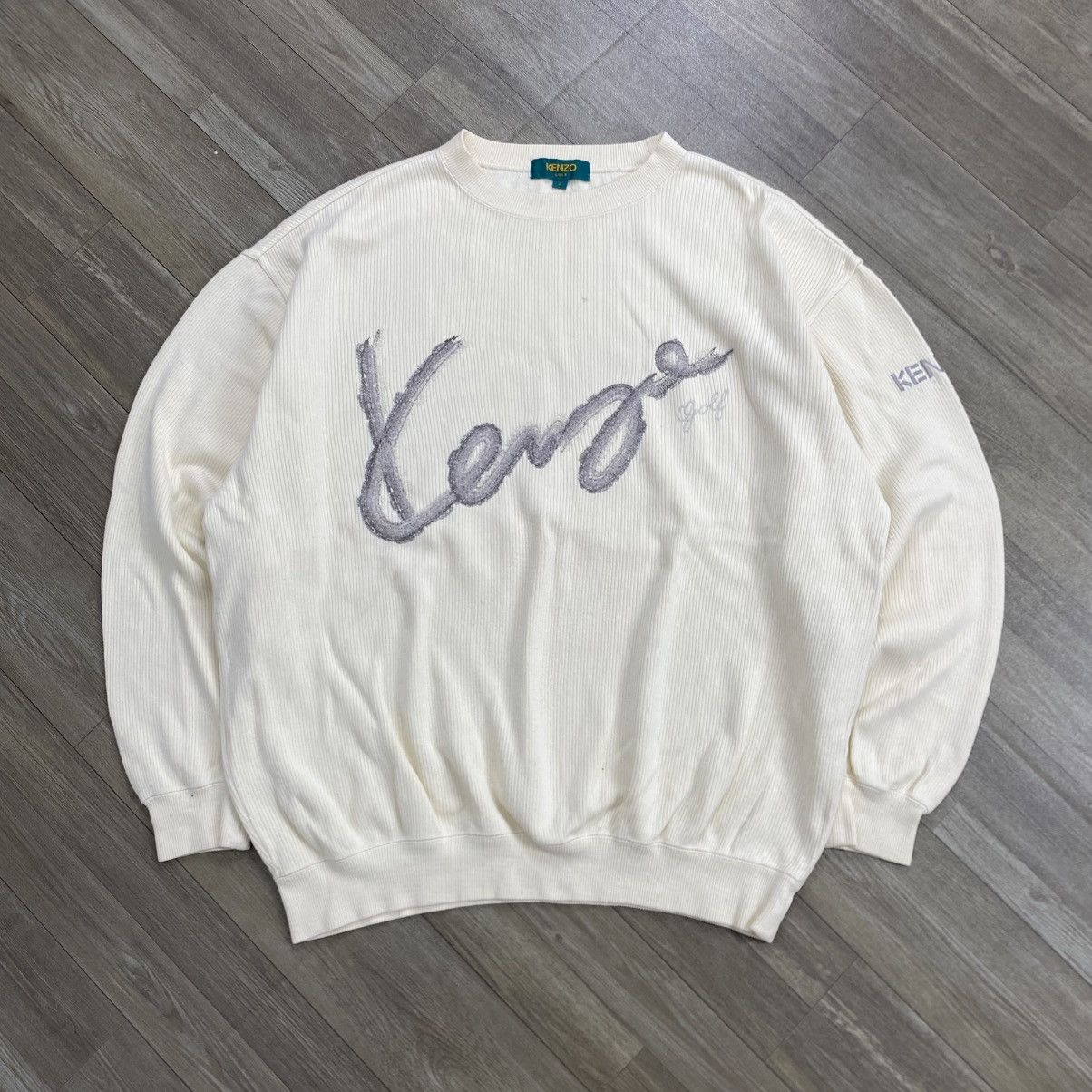 Kenzo Vintage Kenzo Golf Big Logo Sweatshirt Luxury Size US L / EU 52-54 / 3 - 1 Thumbnail